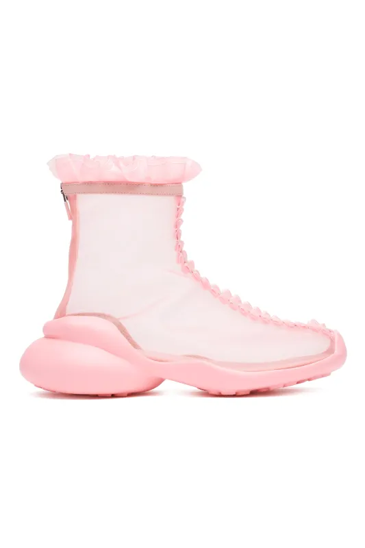 PINK MESH RUFL BOOTS sold by Collina Strada