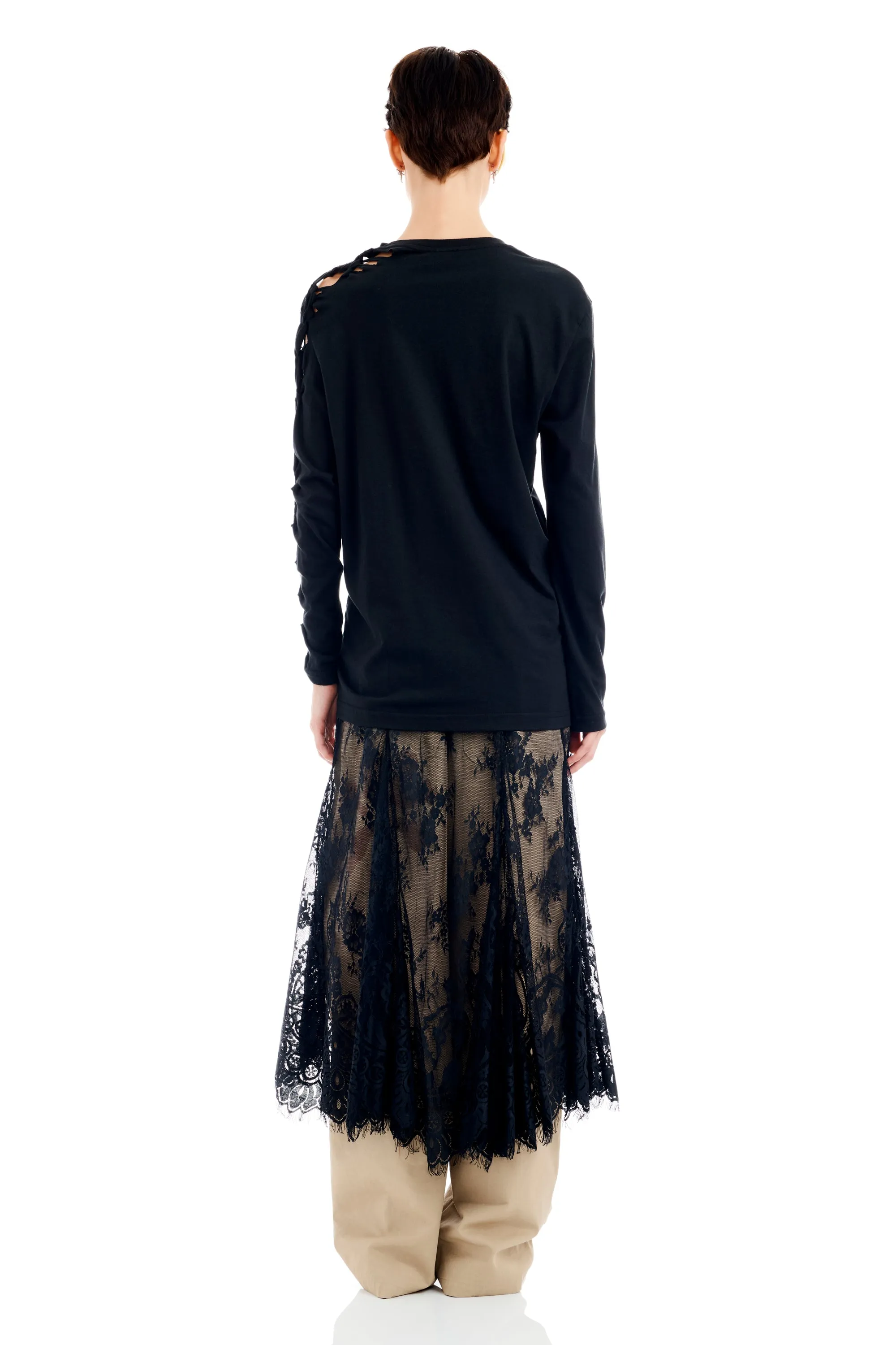 BLACK FLOWER DRIP TOSH L/S TEE sold by Collina Strada product image thumbnail 4