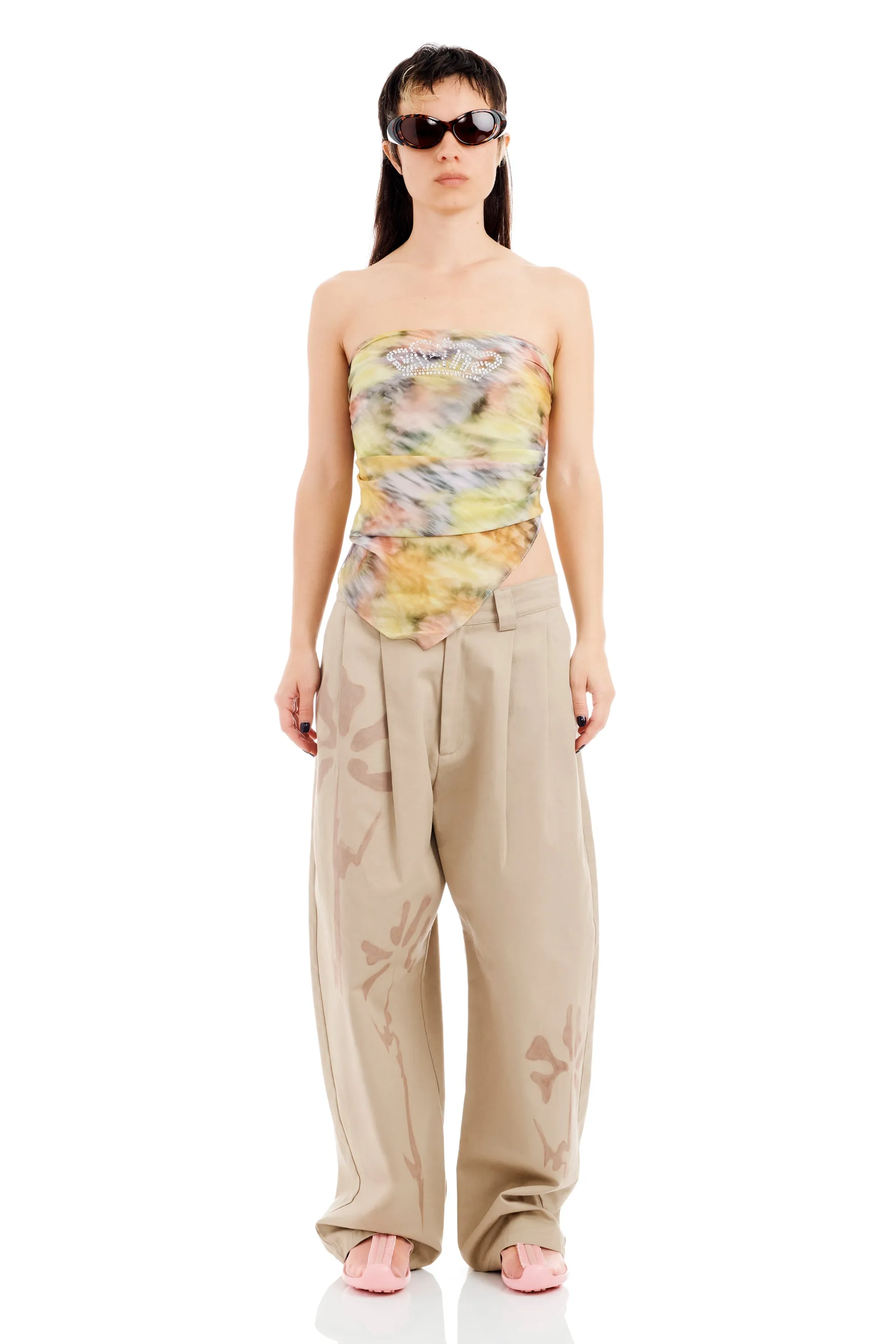 OCEAN FLOWERS PRINCESS FOULARD SCARF sold by Collina Strada product image thumbnail 3