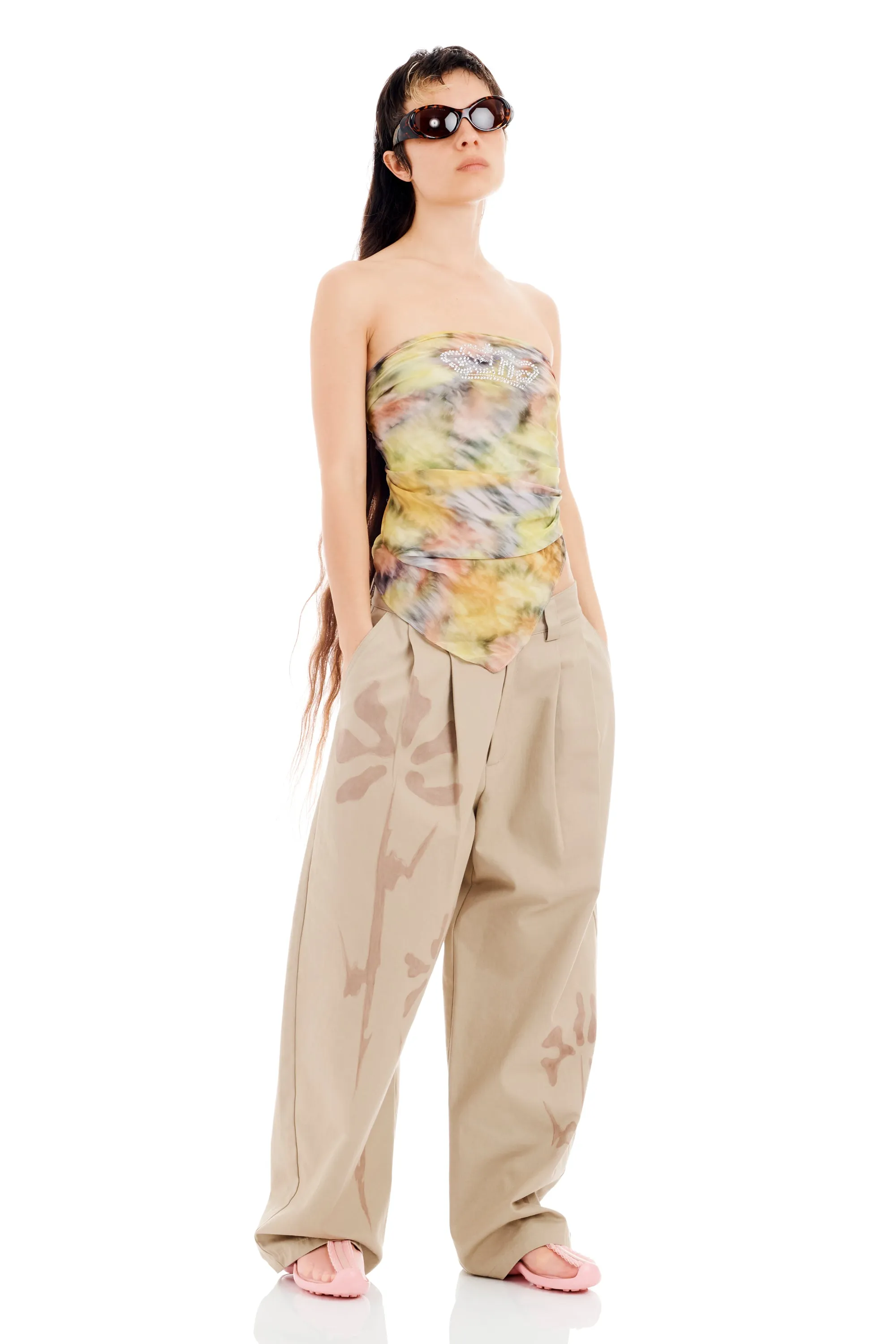 OCEAN FLOWERS PRINCESS FOULARD SCARF sold by Collina Strada product image thumbnail 2