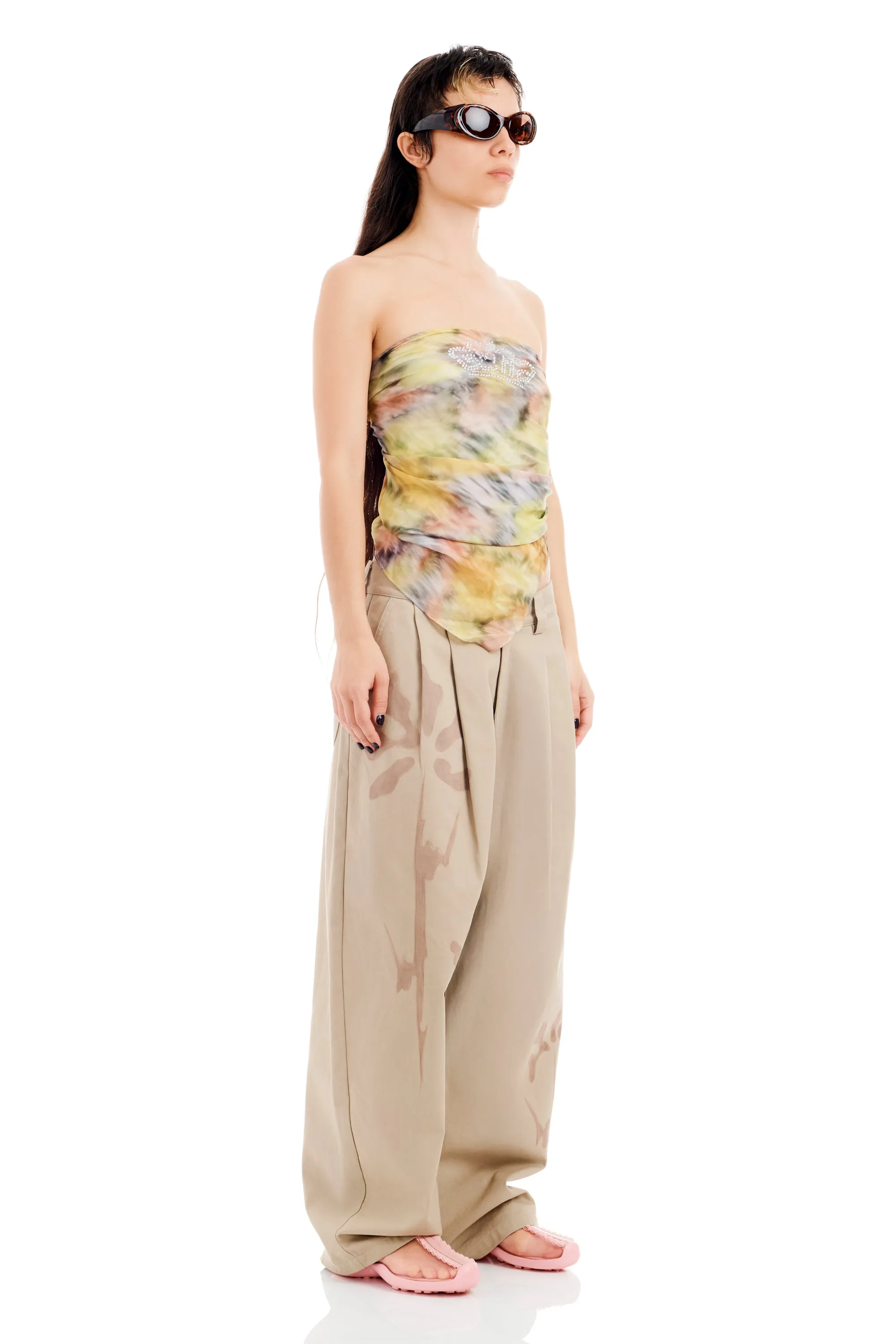 OCEAN FLOWERS PRINCESS FOULARD SCARF sold by Collina Strada product image thumbnail 4