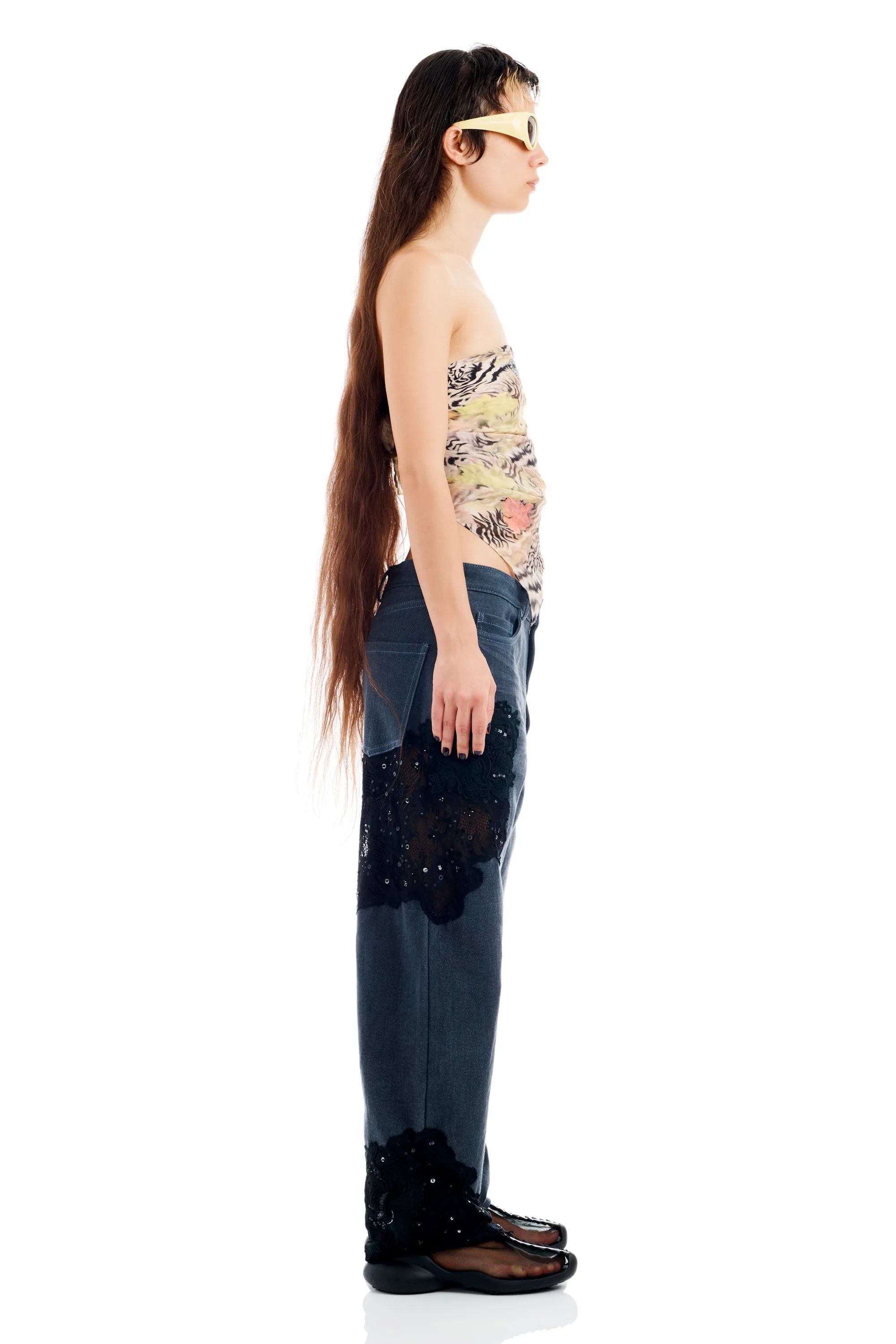 ZEBRA FLORAL PRINCESS FOULARD SCARF sold by Collina Strada product image thumbnail 5