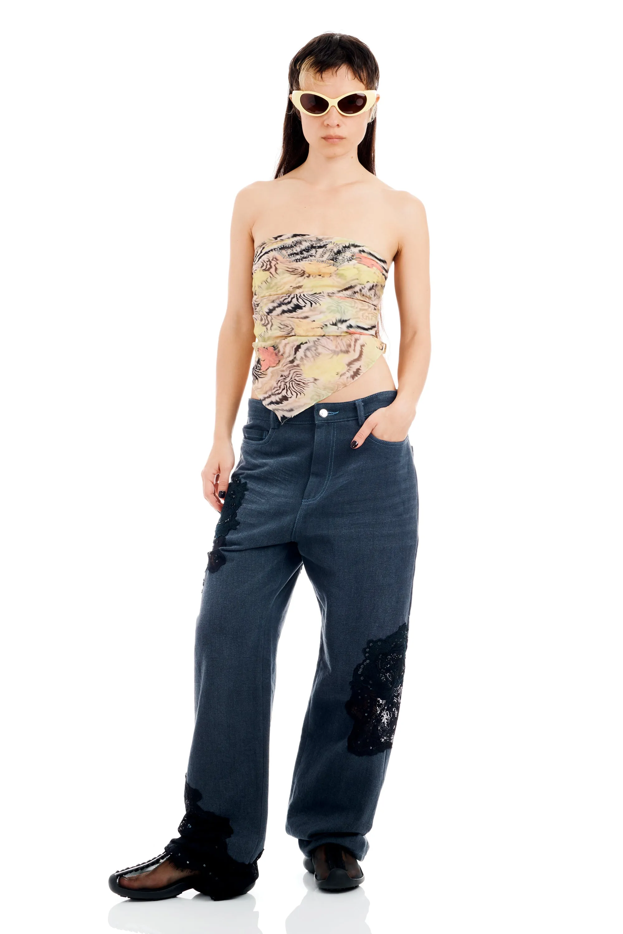 ZEBRA FLORAL PRINCESS FOULARD SCARF sold by Collina Strada product image thumbnail 2