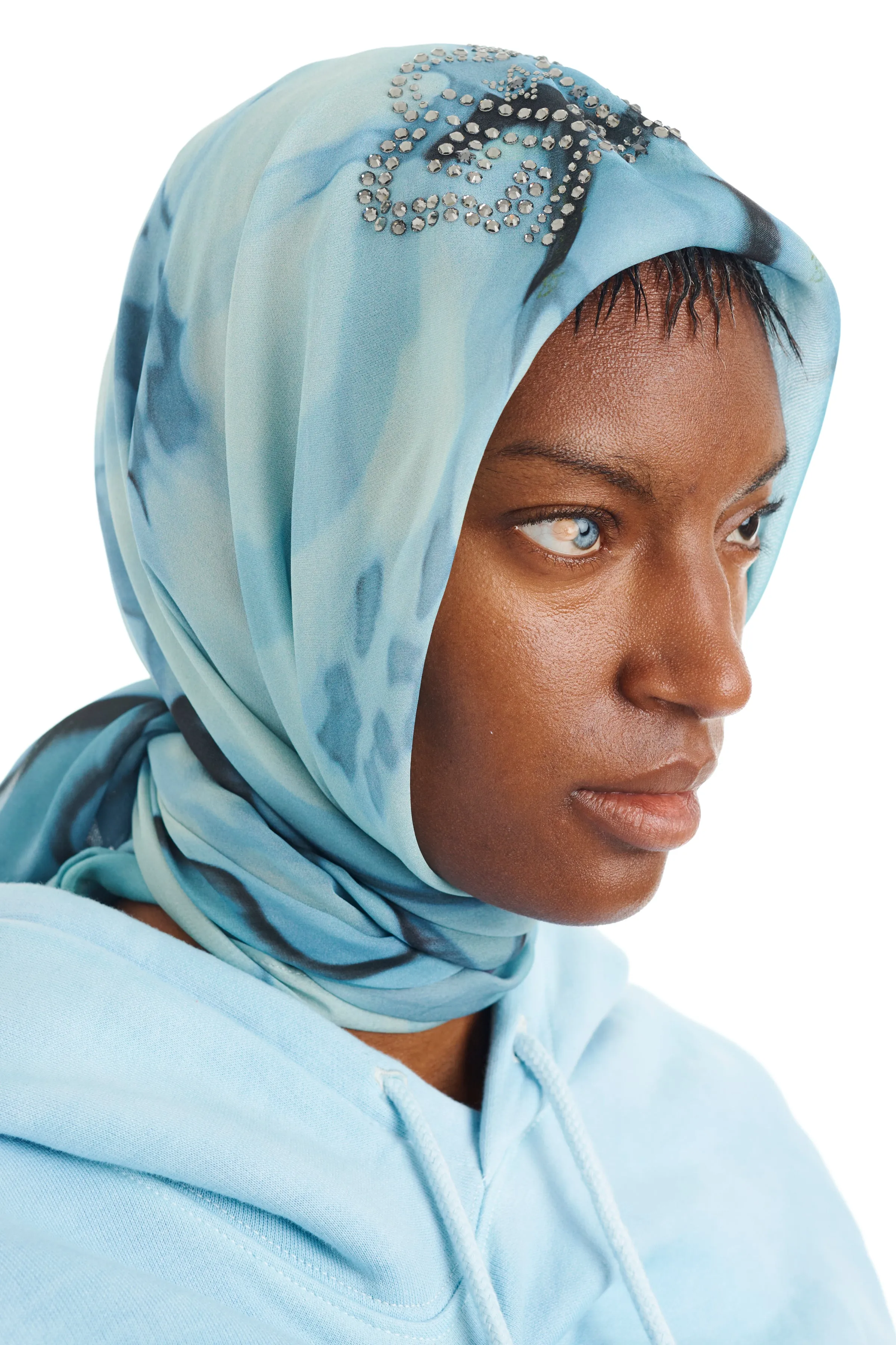 SKY WATERCOLOR FLORAL PRINCESS FOULARD sold by Collina Strada product image thumbnail 3