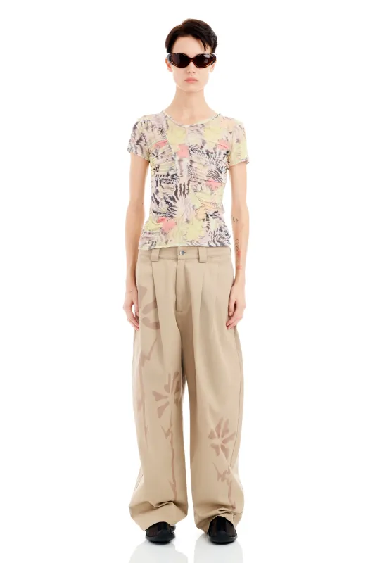 ZEBRA FLORAL SERPENTINE S/S TOP sold by Collina Strada