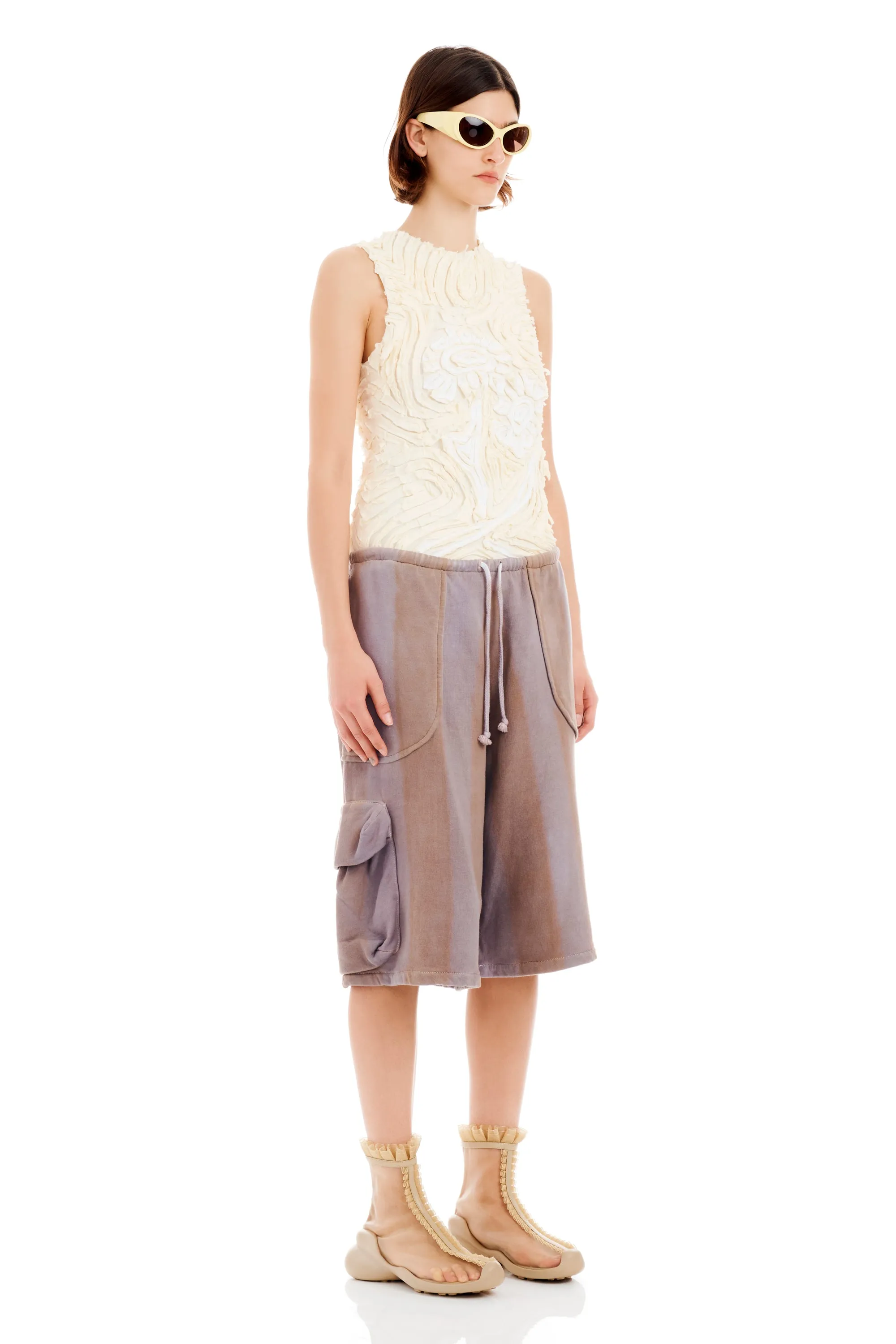 EARTH STRIPE CARGO SWEATSHORT sold by Collina Strada product image thumbnail 3