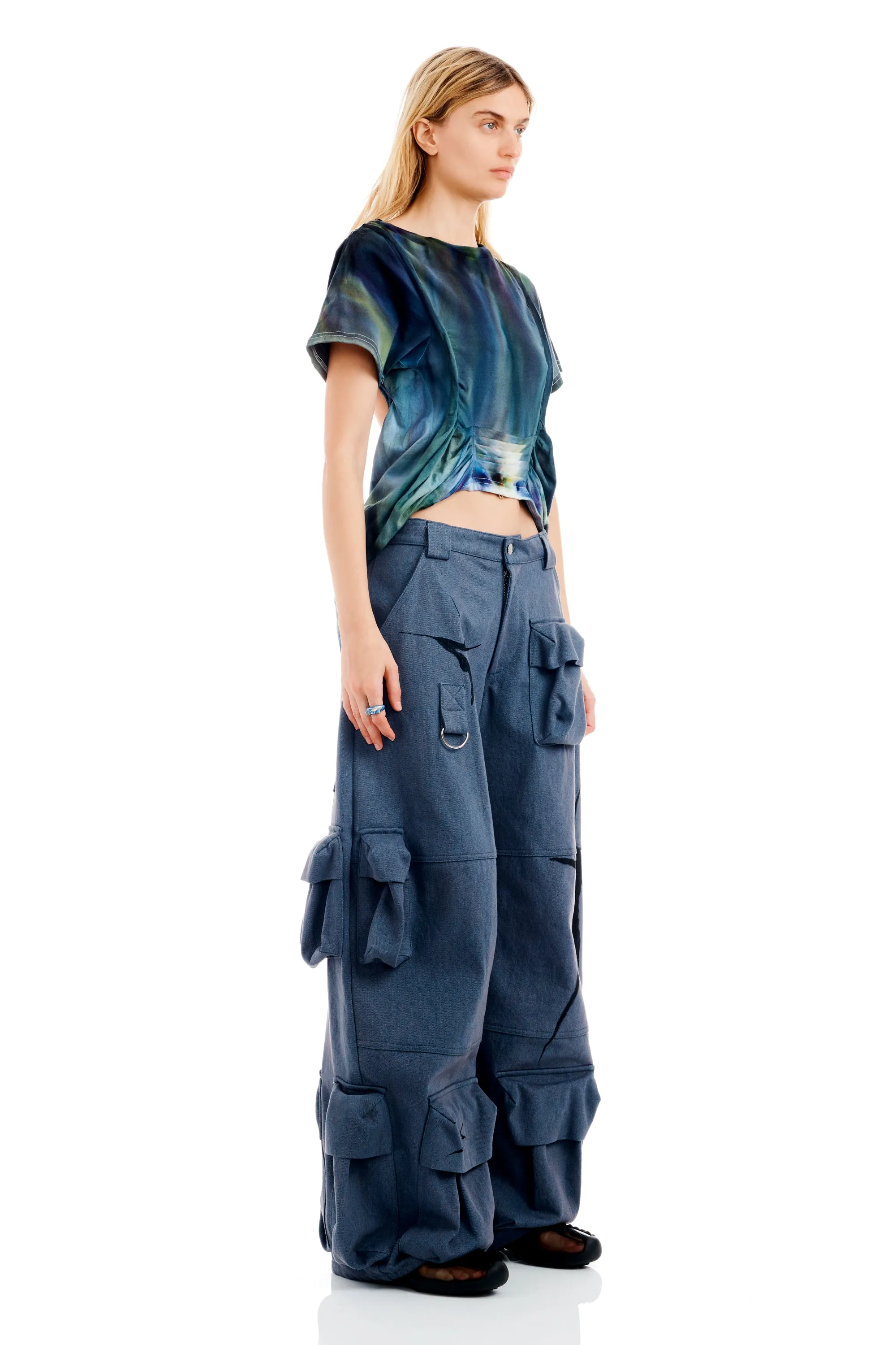 CHARCOAL DENIM GARDEN CARGO PANT sold by Collina Strada product image thumbnail 3