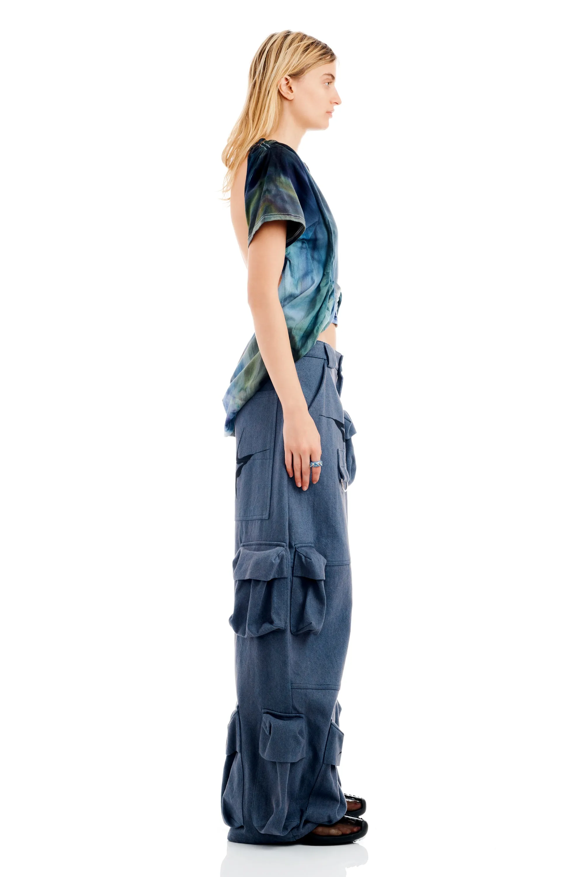 CHARCOAL DENIM GARDEN CARGO PANT sold by Collina Strada product image thumbnail 4