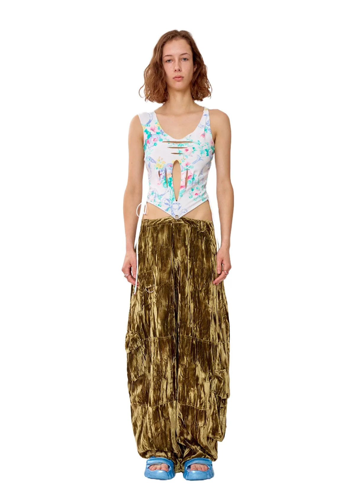 LAWN CARGO PANT MOSS VELVET sold by Collina Strada