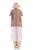 EARTH STRIPE REMNANT FLOWER TEE sold by Collina Strada