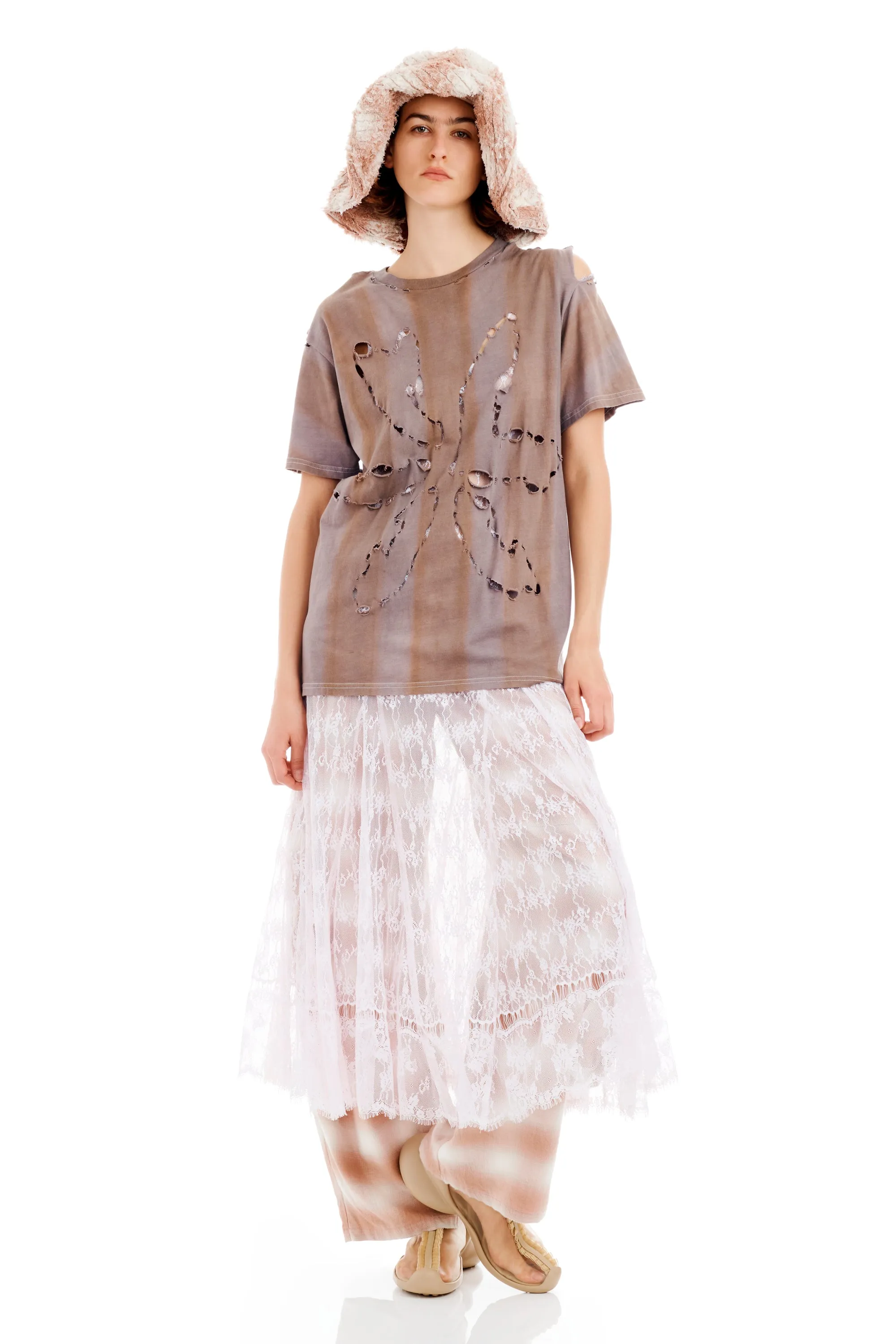 EARTH STRIPE REMNANT FLOWER TEE sold by Collina Strada product image thumbnail 2