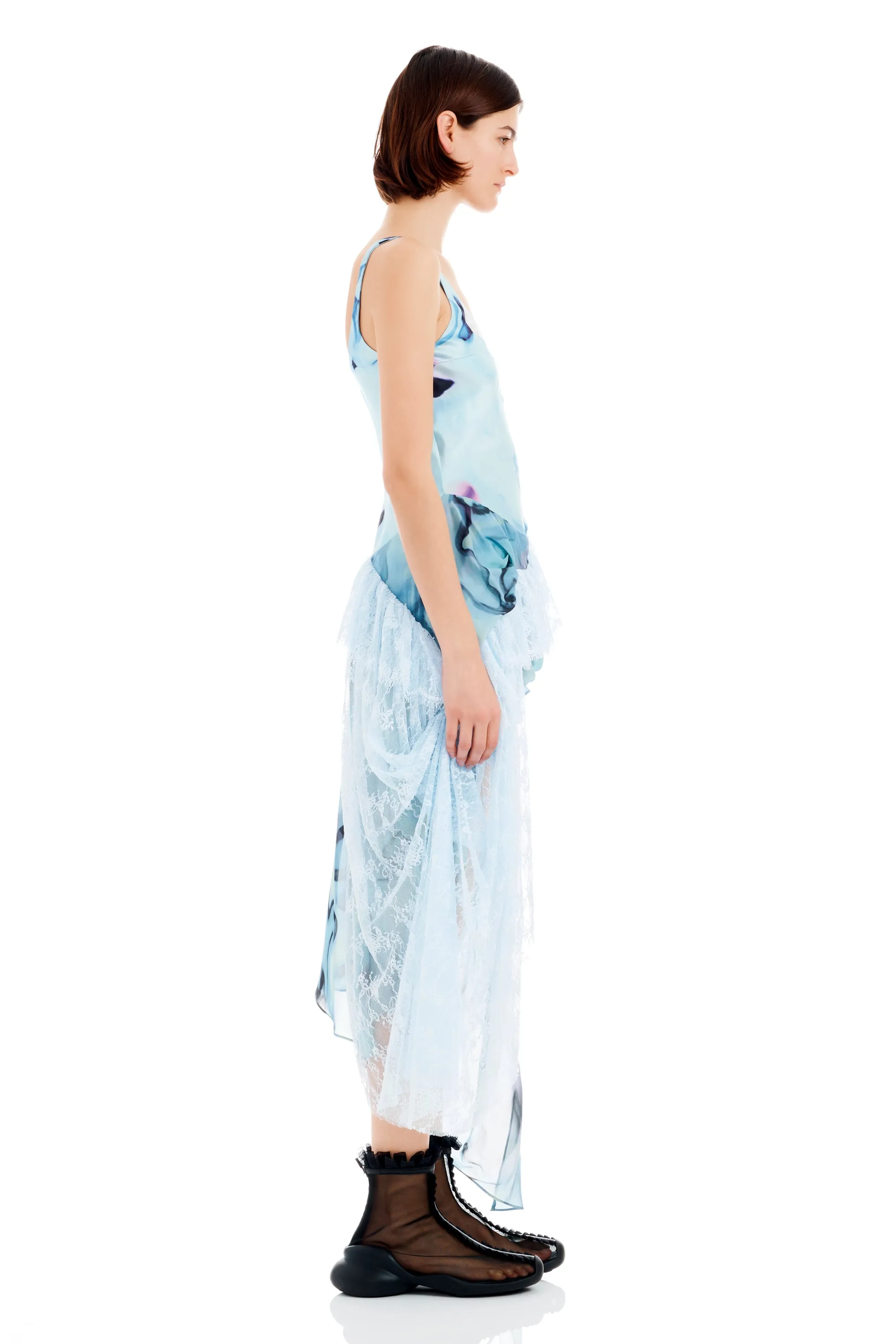 SKY WATERCOLOR FLORAL AMMI FANNY DRESS sold by Collina Strada product image thumbnail 4
