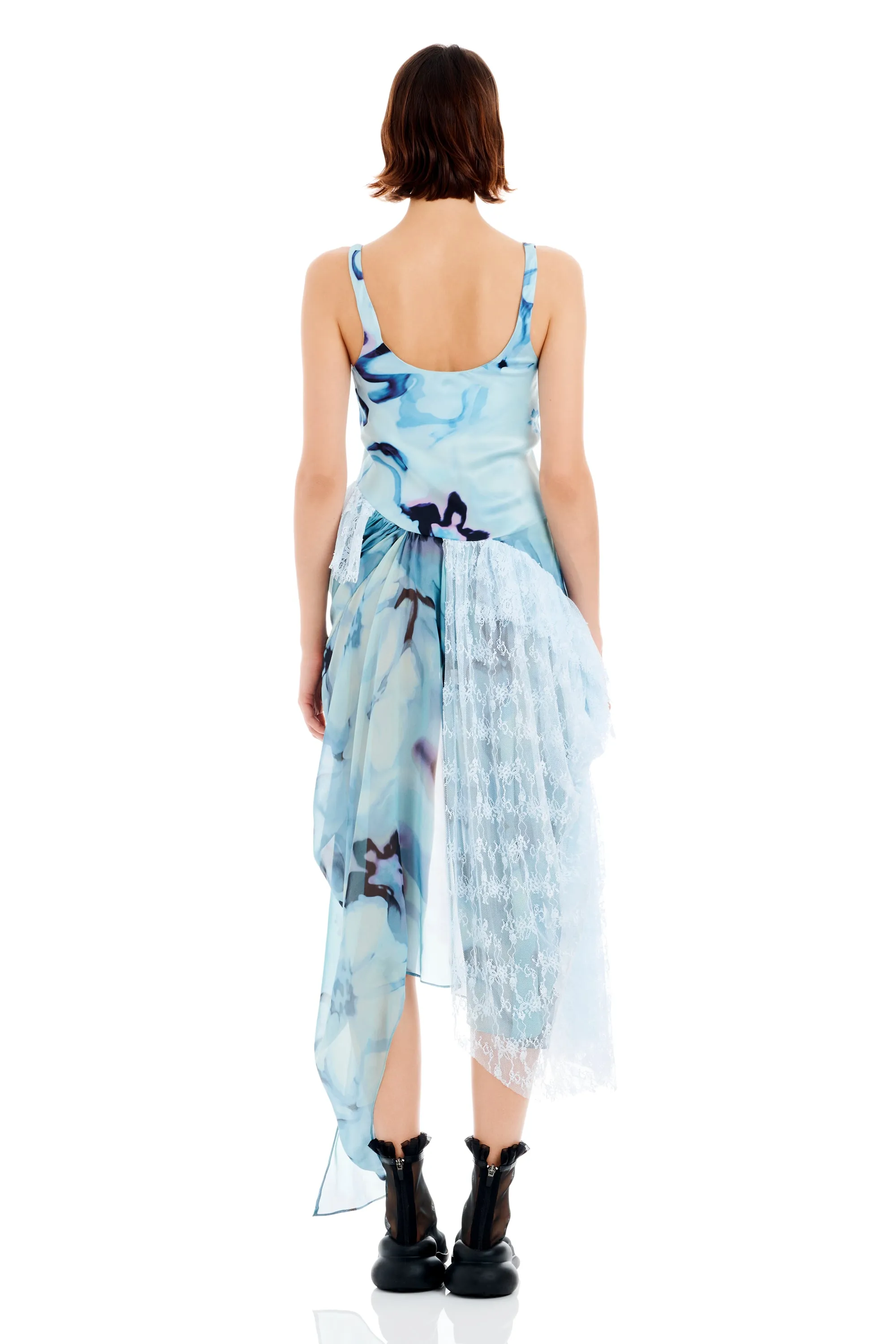 SKY WATERCOLOR FLORAL AMMI FANNY DRESS sold by Collina Strada product image thumbnail 5