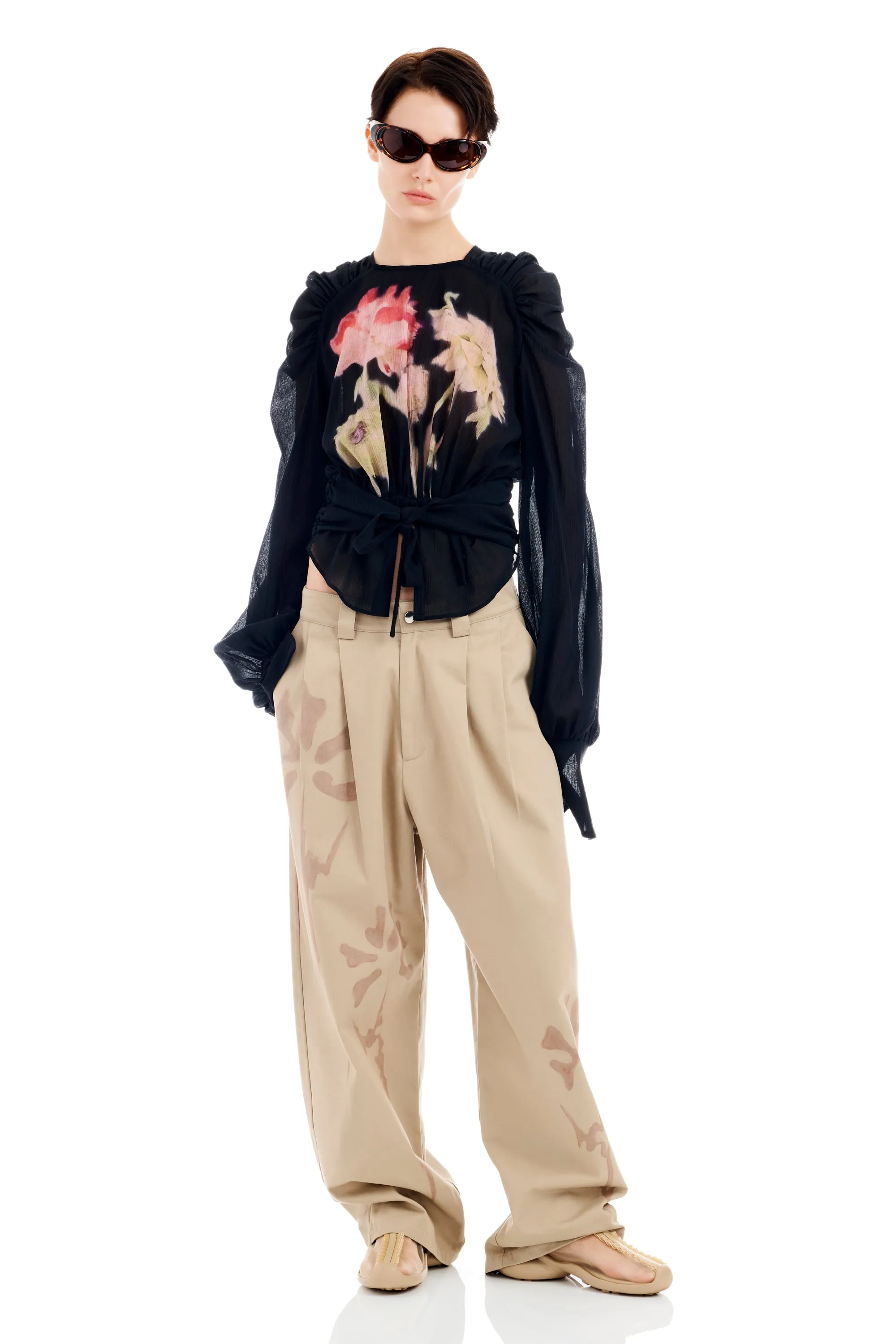 BLACK FLOWER DRIP IRIS TOP sold by Collina Strada product image thumbnail 5