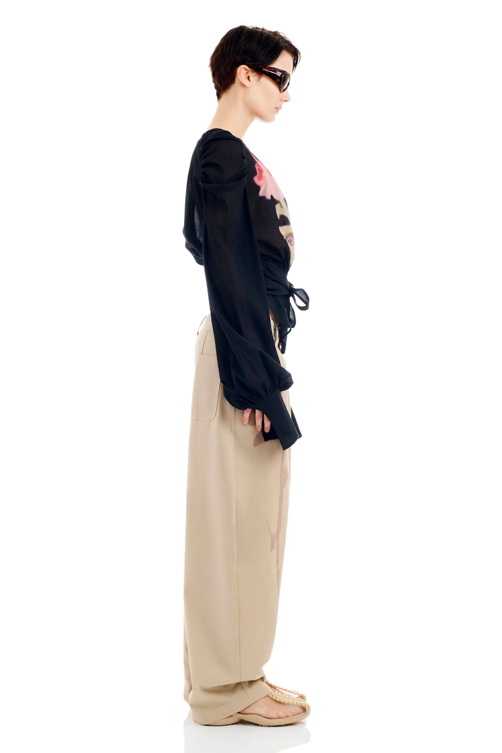 BLACK FLOWER DRIP IRIS TOP sold by Collina Strada product image thumbnail 3