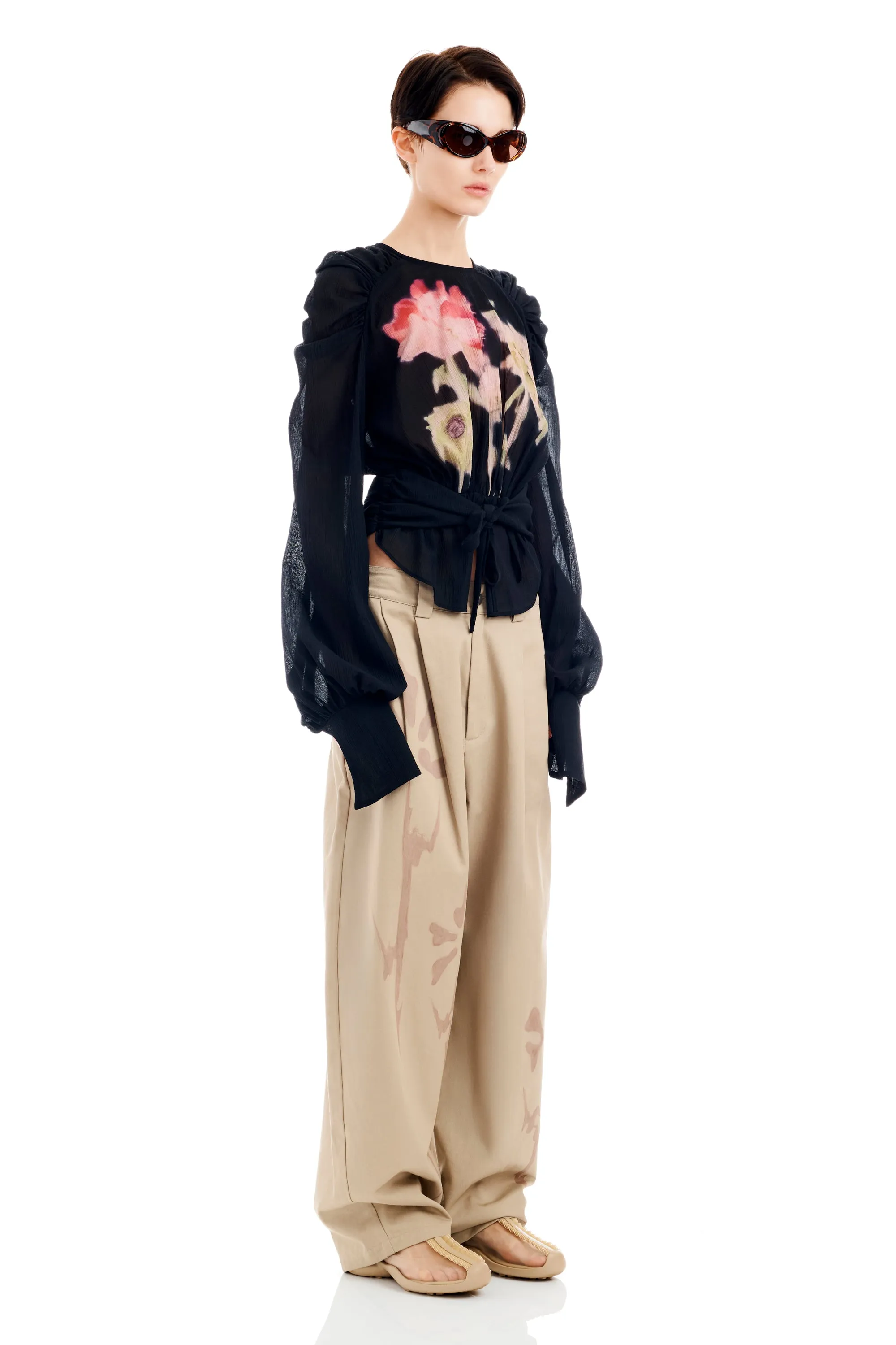 BLACK FLOWER DRIP IRIS TOP sold by Collina Strada product image thumbnail 2