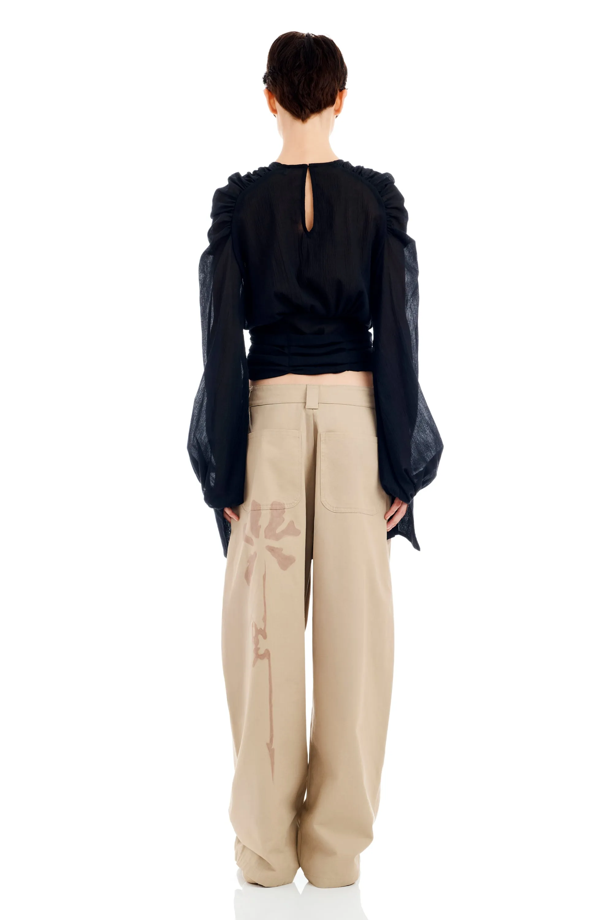 BLACK FLOWER DRIP IRIS TOP sold by Collina Strada product image thumbnail 4
