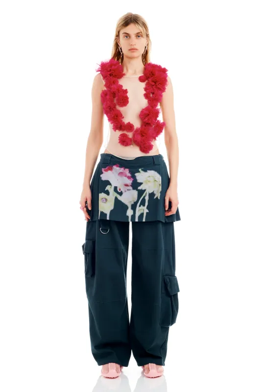 HOT PINK MEADOW PATH TOP made by Collina Strada