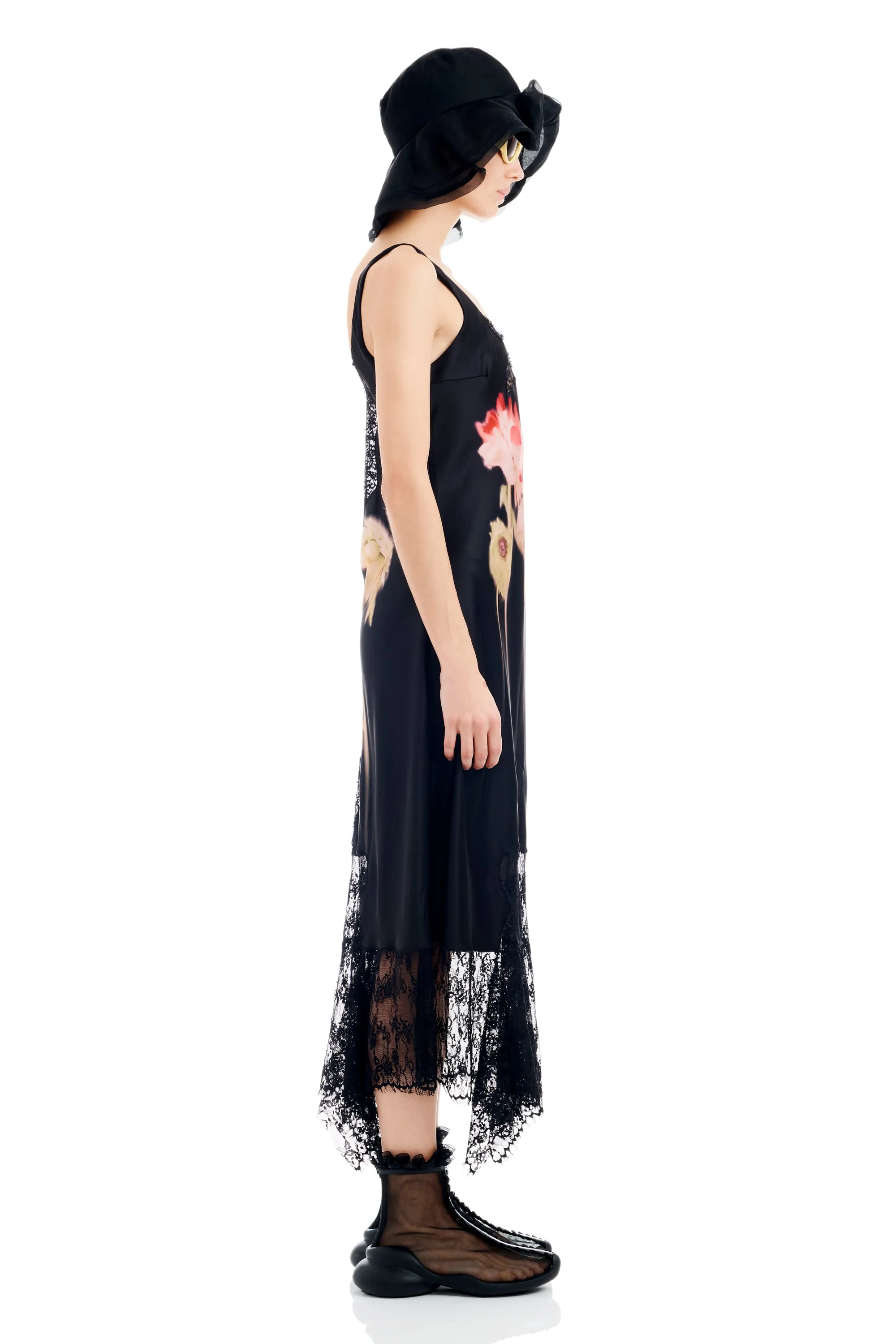 BLACK FLOWER DRIP ANEMONE DRESS sold by Collina Strada product image thumbnail 5