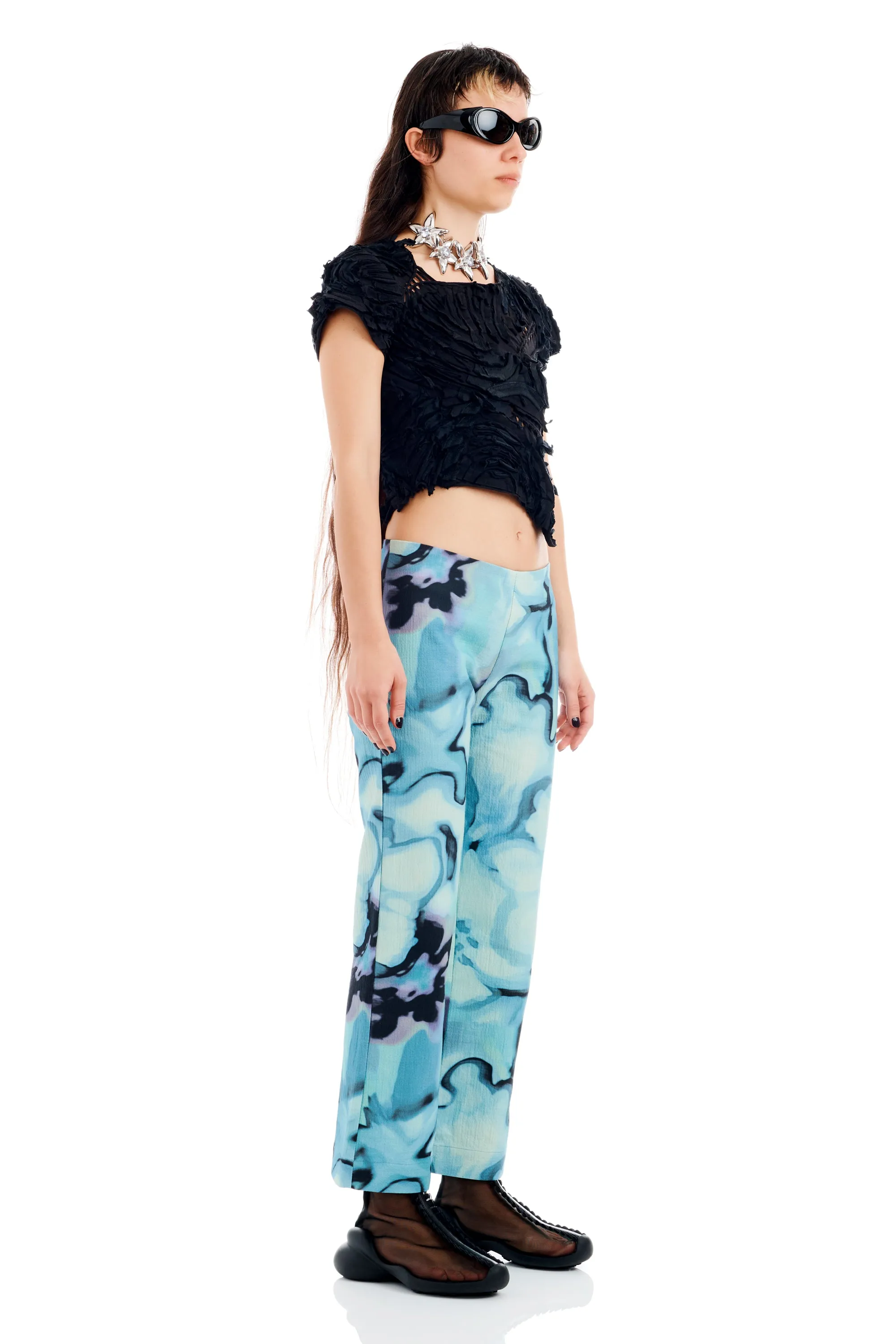 MARIPOSA PANT SKY WATERCOLOR FLORAL sold by Collina Strada product image thumbnail 3