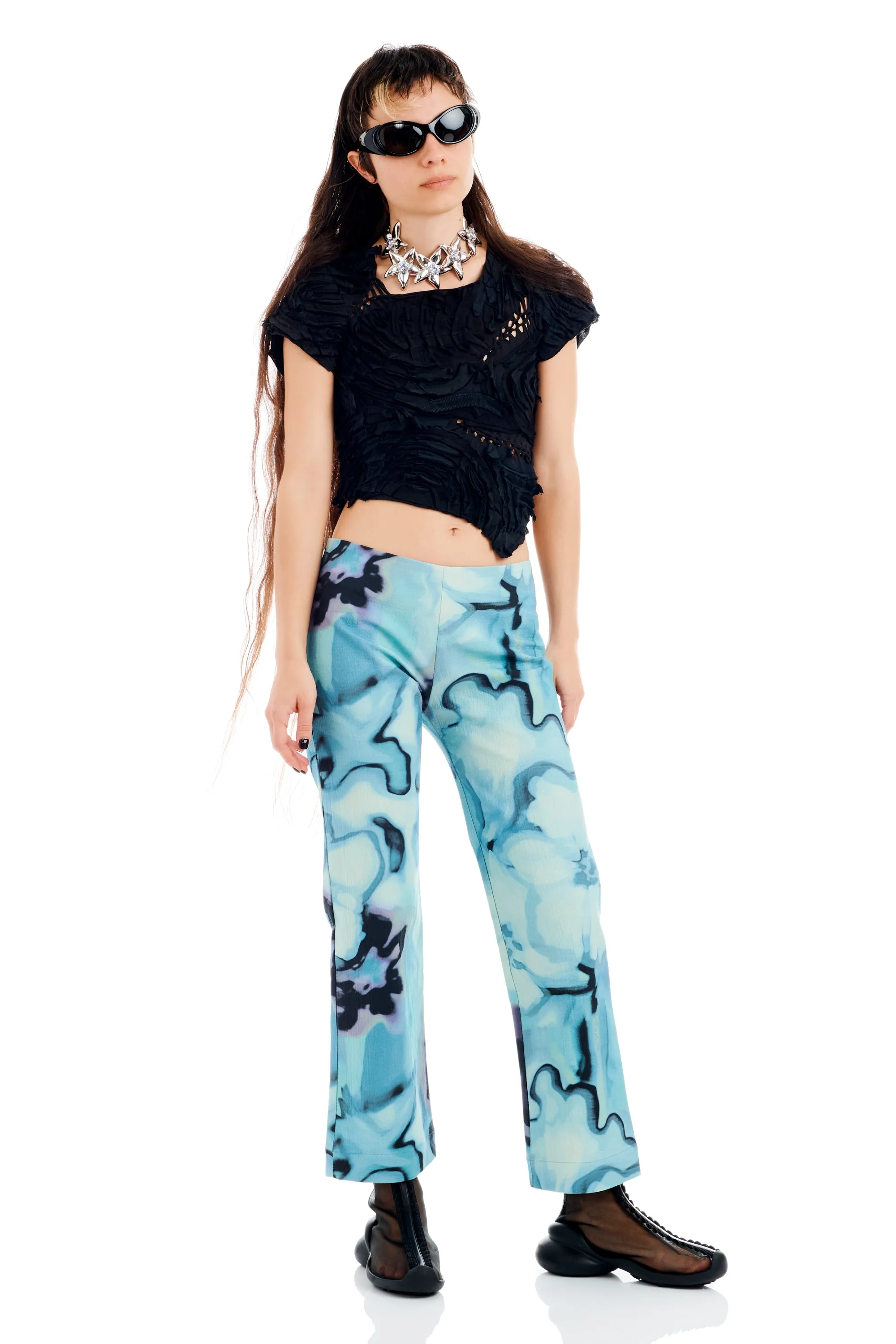 MARIPOSA PANT SKY WATERCOLOR FLORAL sold by Collina Strada