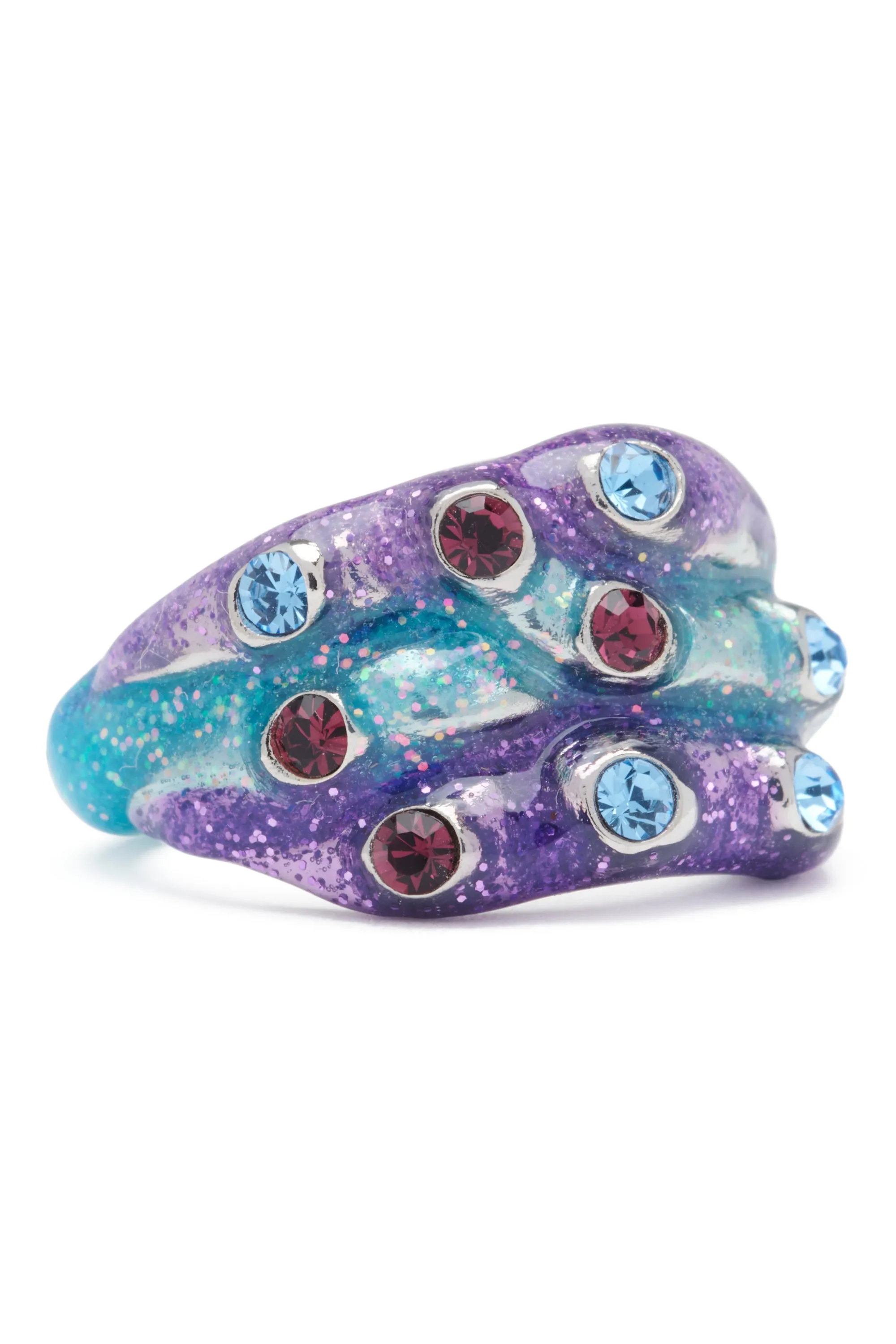 PERIWINKLE GLITTER STACKED RING sold by Collina Strada product image thumbnail 2