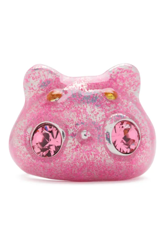 LIGHT PINK GLITTER BUG RING sold by Collina Strada