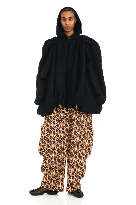 BLACK JACQUARD PILLOW COAT made by Collina Strada