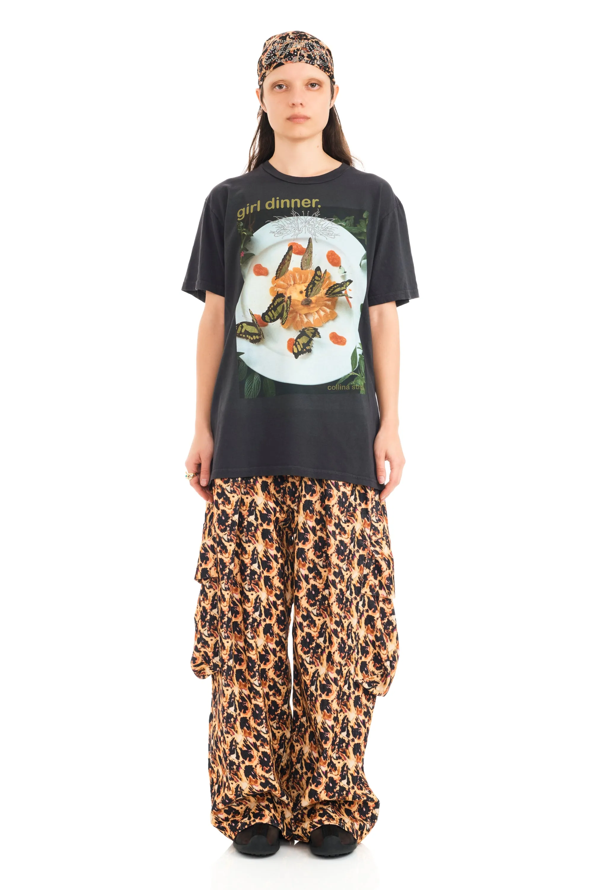 GIRL DINNER RHINESTONE GRAPHIC TEE sold by Collina Strada product image thumbnail 2