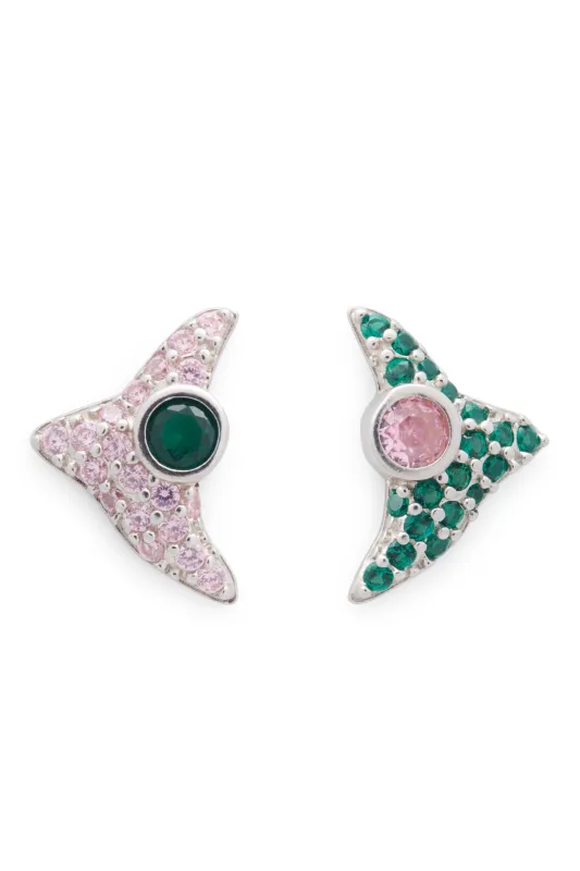LIGHT PINK EMERALD TRIGON STUDS made by Collina Strada