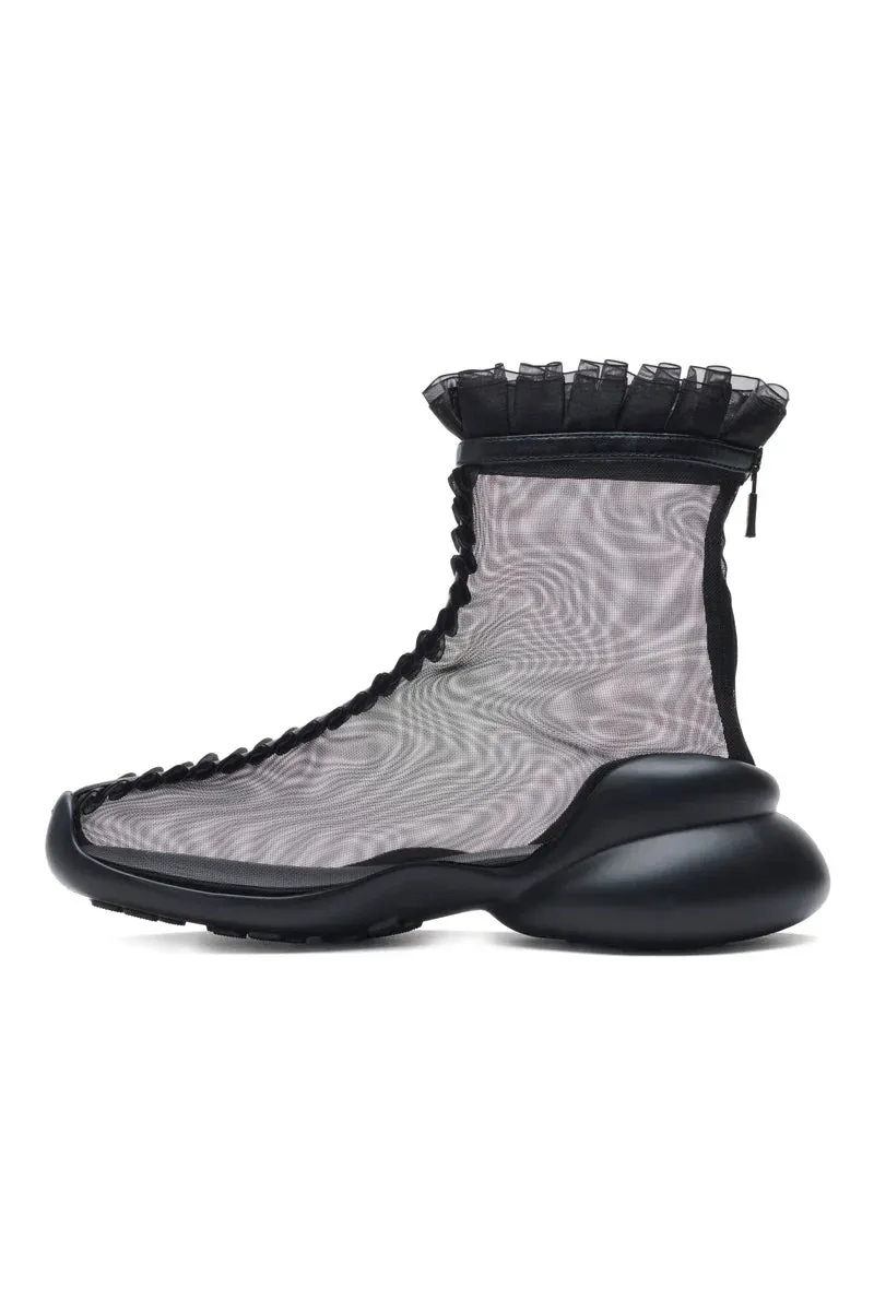 BLACK MESH RUFL BOOTS sold by Collina Strada product image thumbnail 3