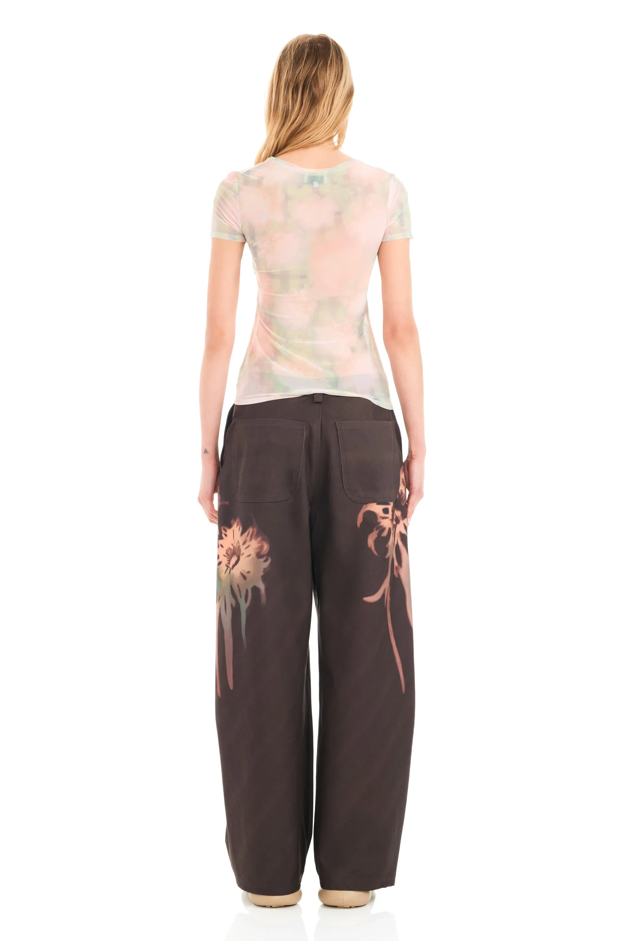 WASHED DAISY PLAID SERPENTINE S/S TOP sold by Collina Strada product image thumbnail 4