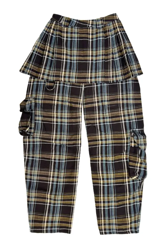 LOAM PLAID LAWN SKIRT CARGO PANT sold by Collina Strada