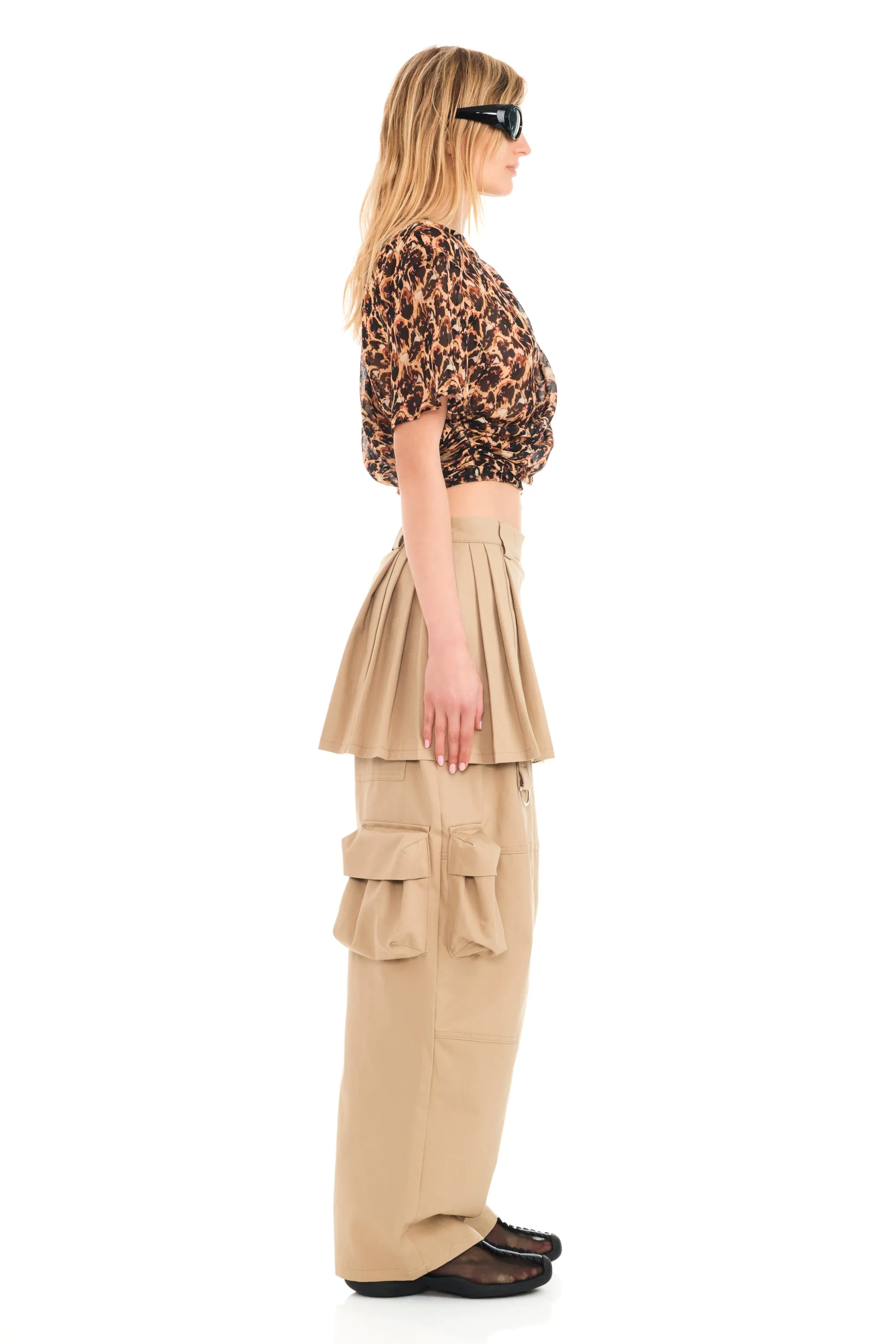LOAM PLAID LAWN SKIRT CARGO PANT sold by Collina Strada product image thumbnail 5