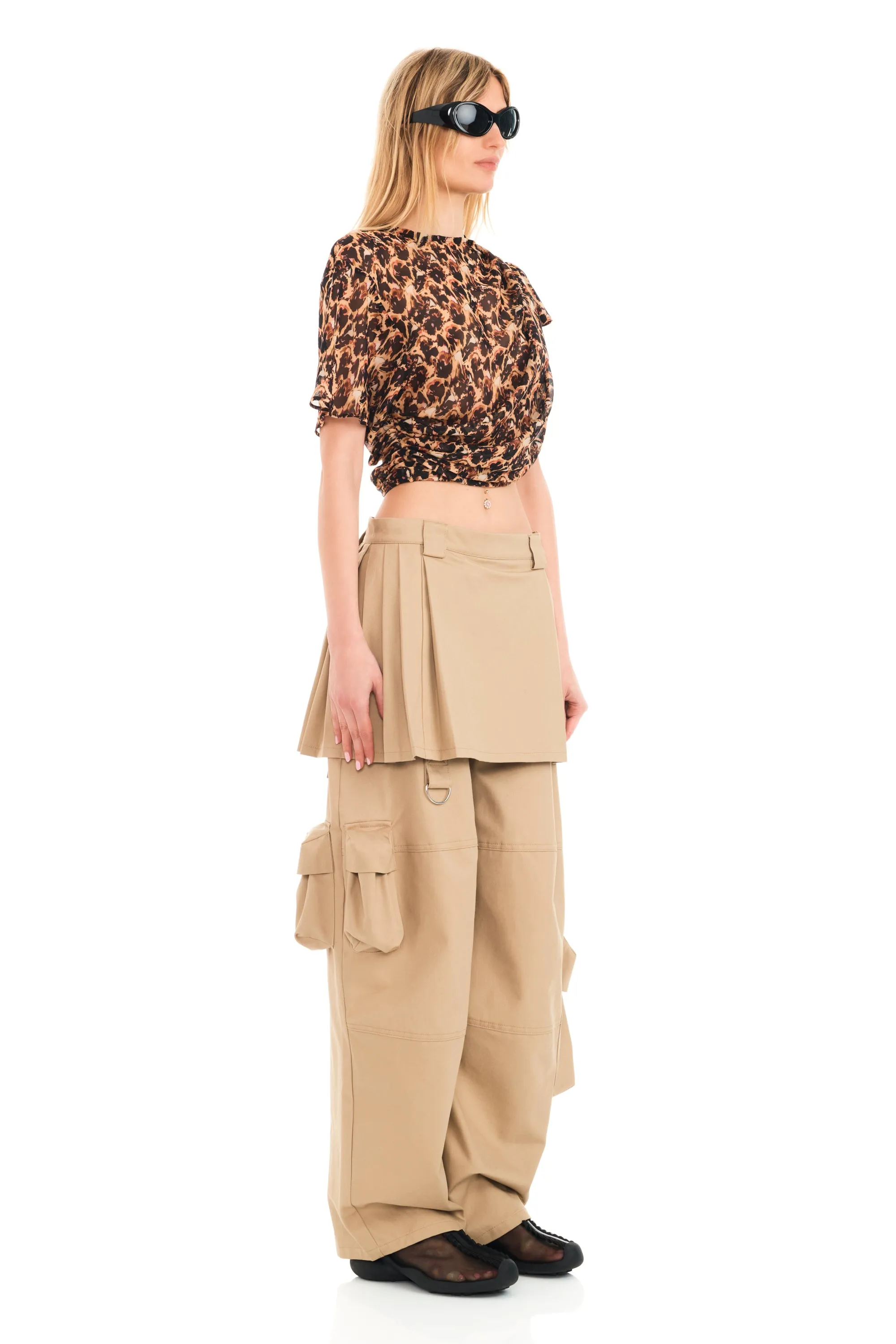 LOAM PLAID LAWN SKIRT CARGO PANT sold by Collina Strada product image thumbnail 4