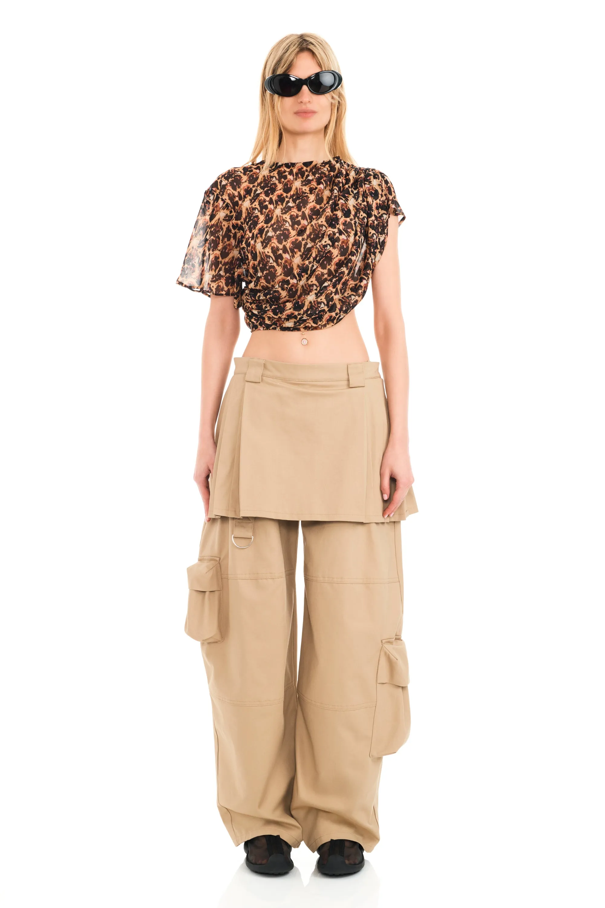 LOAM PLAID LAWN SKIRT CARGO PANT sold by Collina Strada product image thumbnail 3