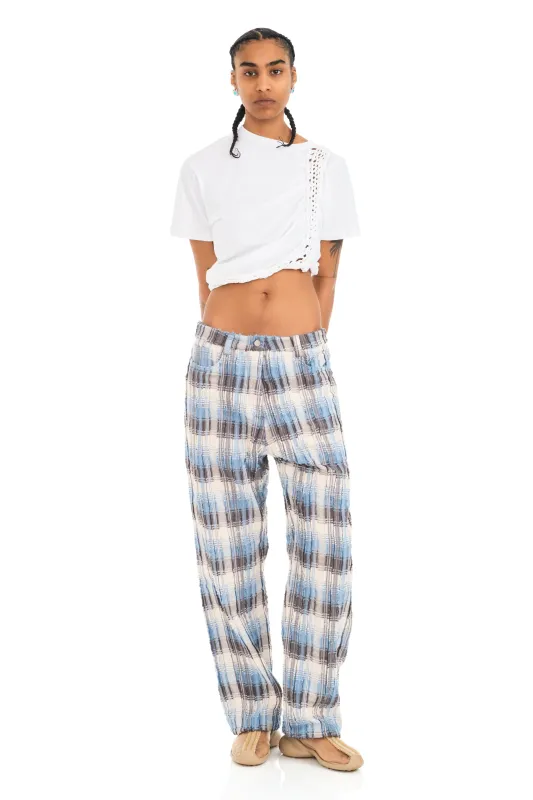 ICE BLUE PLAID MIKAELA JEAN made by Collina Strada