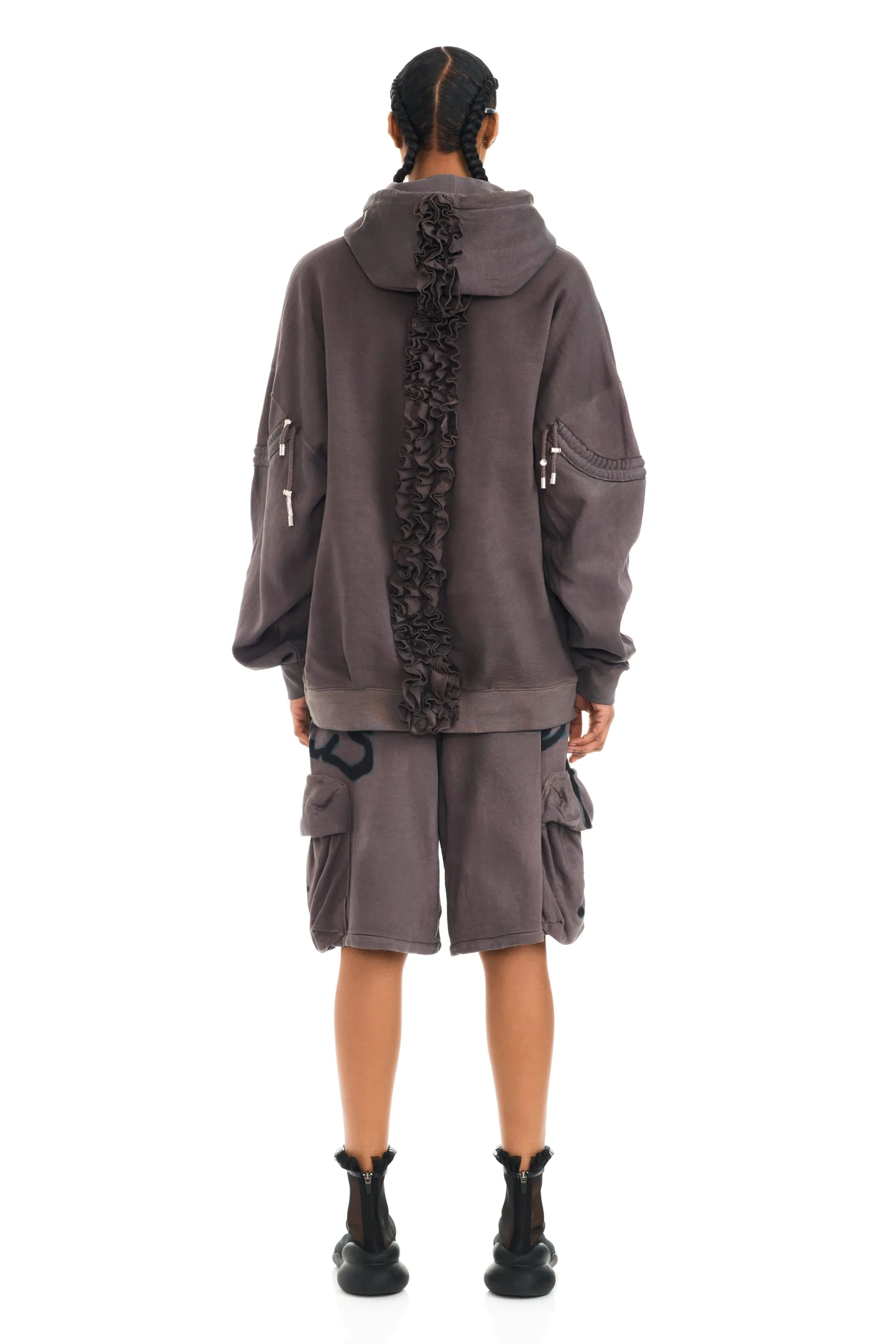 CHARCOAL FLOWER BURST HOODIE sold by Collina Strada product image thumbnail 4