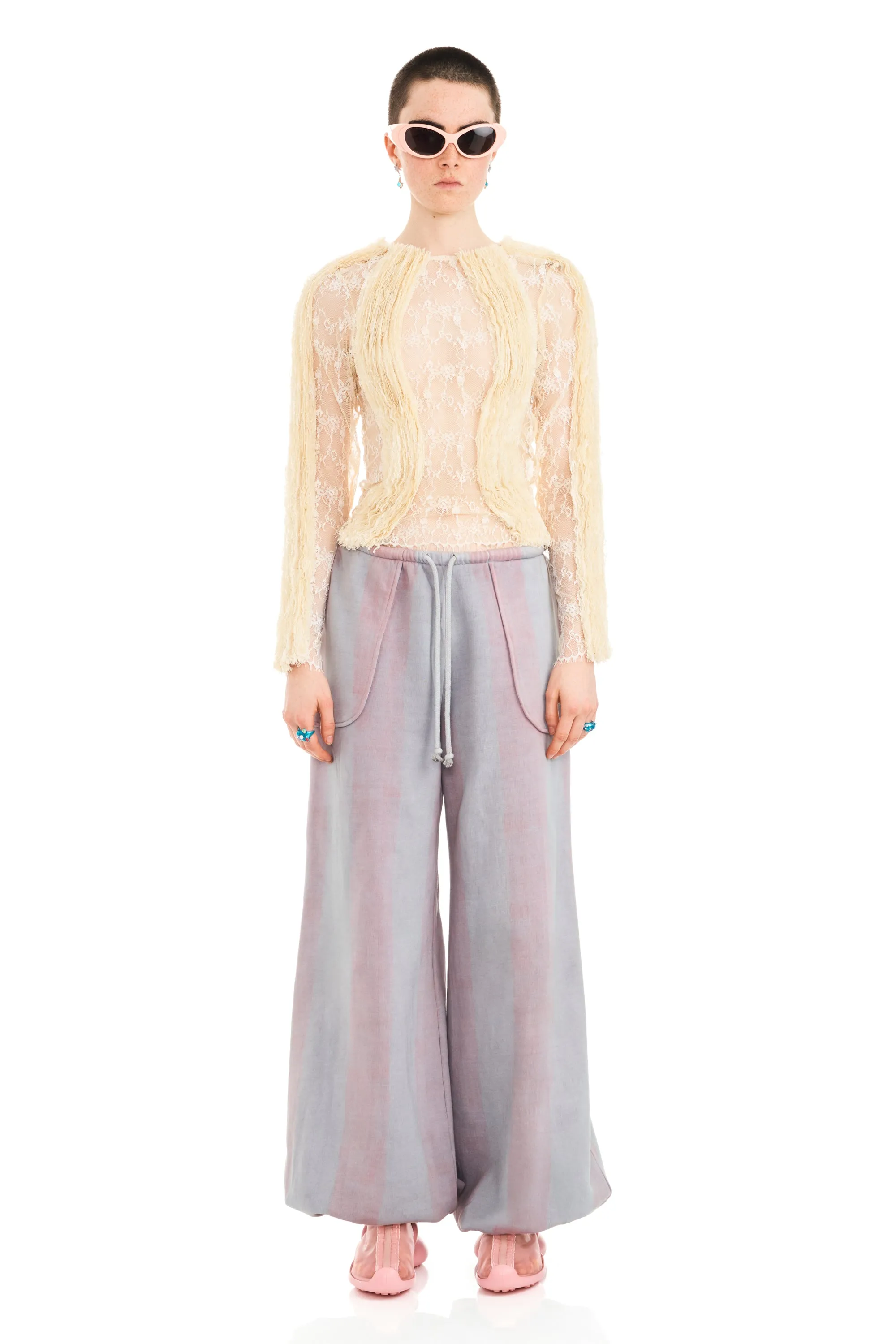 FOG STRIPE BALLOON SWEATPANT sold by Collina Strada