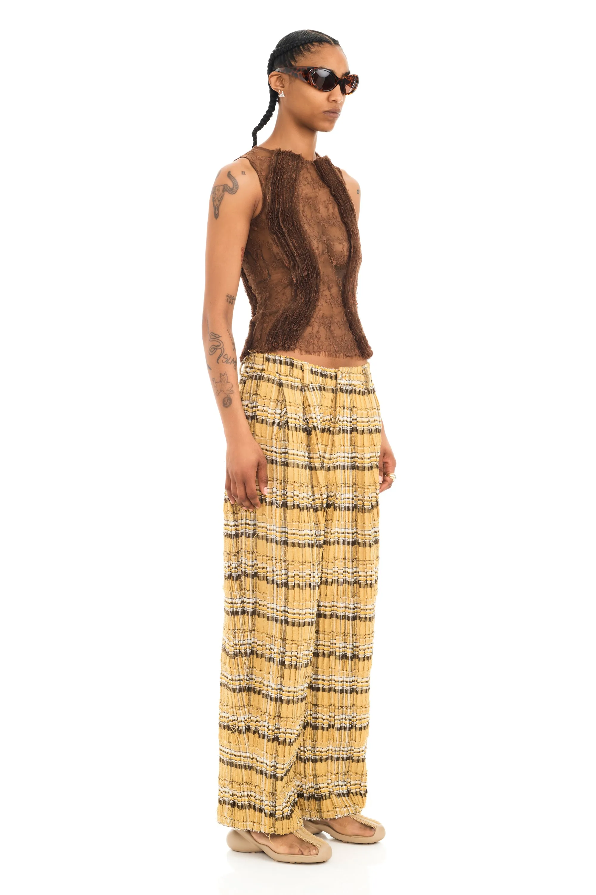 SUNFLOWER PLAID CATCHFLY PANT sold by Collina Strada product image thumbnail 4