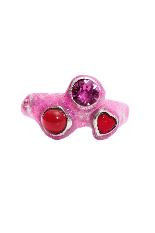 GLITTER PINK FLORENCE RING sold by Collina Strada