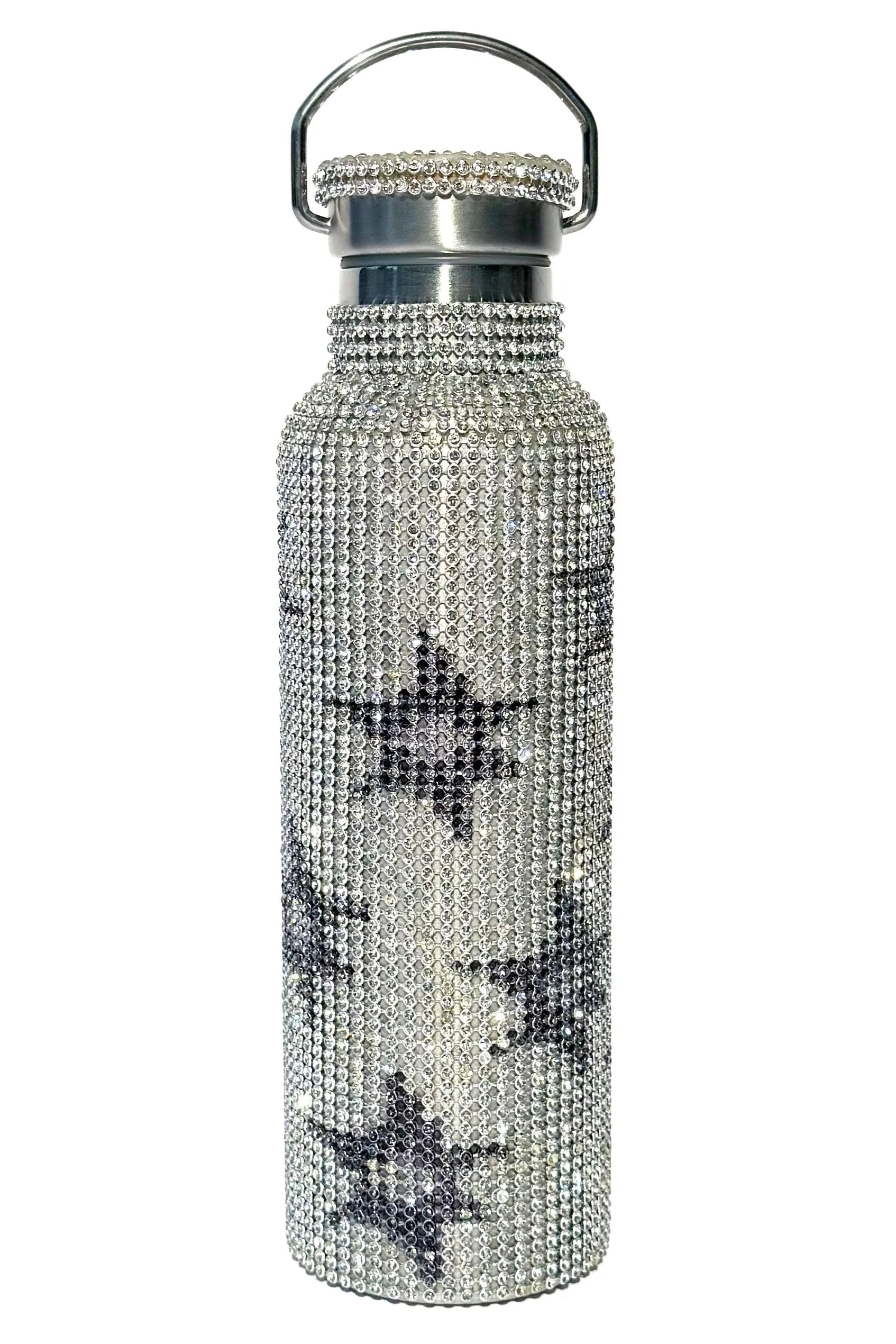 CHARCOAL STARBURST RHINESTONE WATER BOTTLE sold by Collina Strada