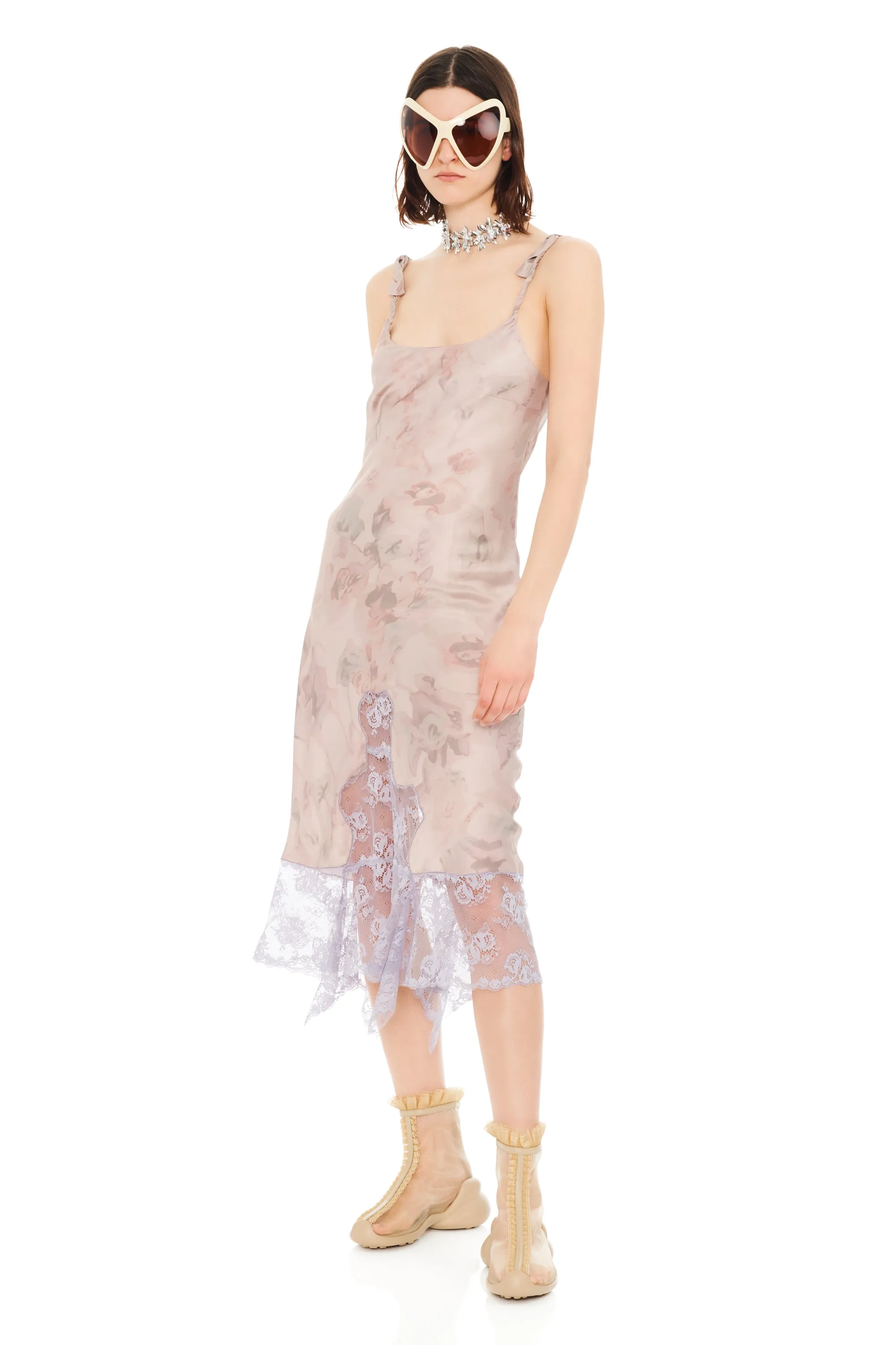 BEIGE WATERCOLOR ROSES CYPRESS DRESS sold by Collina Strada product image thumbnail 2