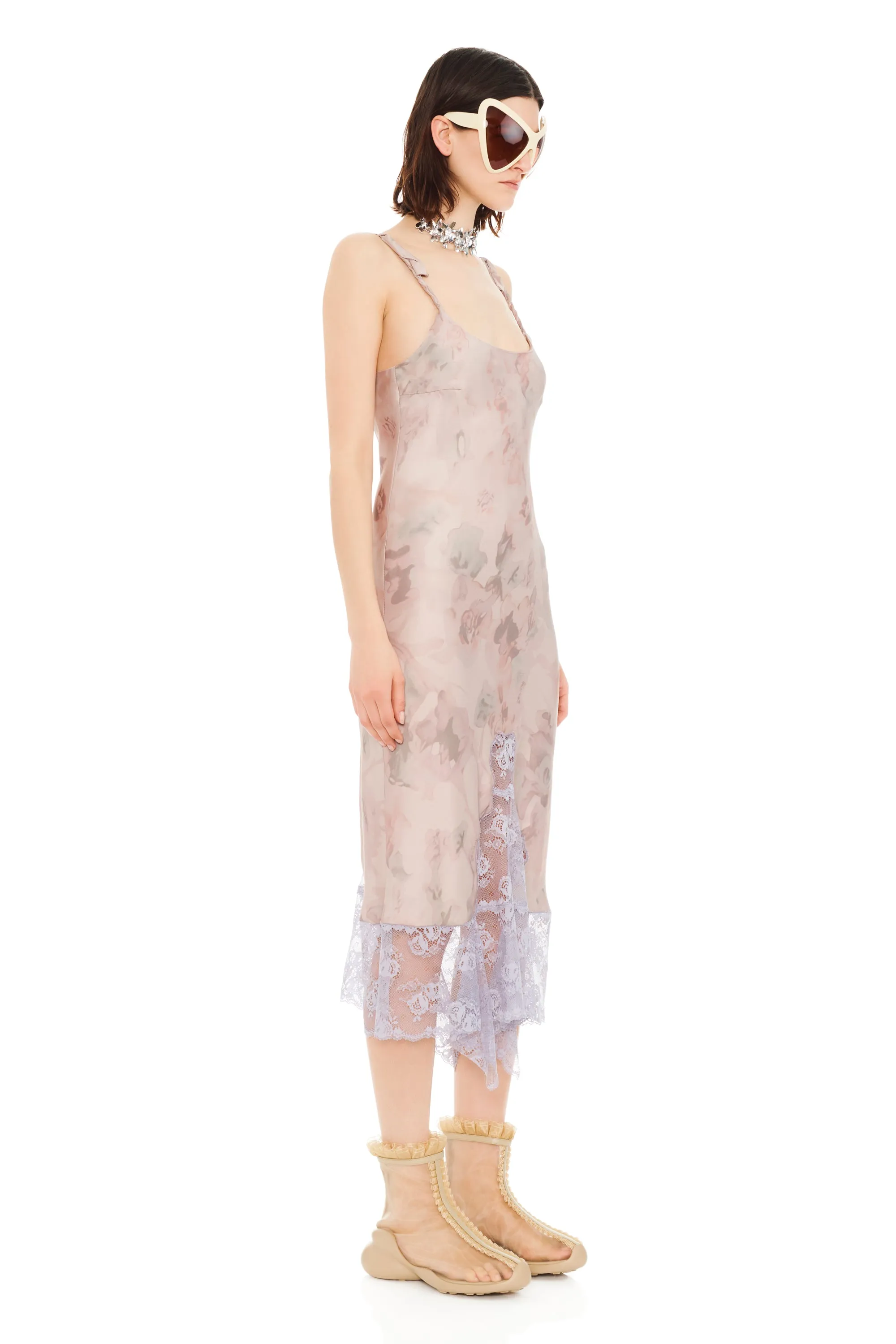 BEIGE WATERCOLOR ROSES CYPRESS DRESS sold by Collina Strada product image thumbnail 5