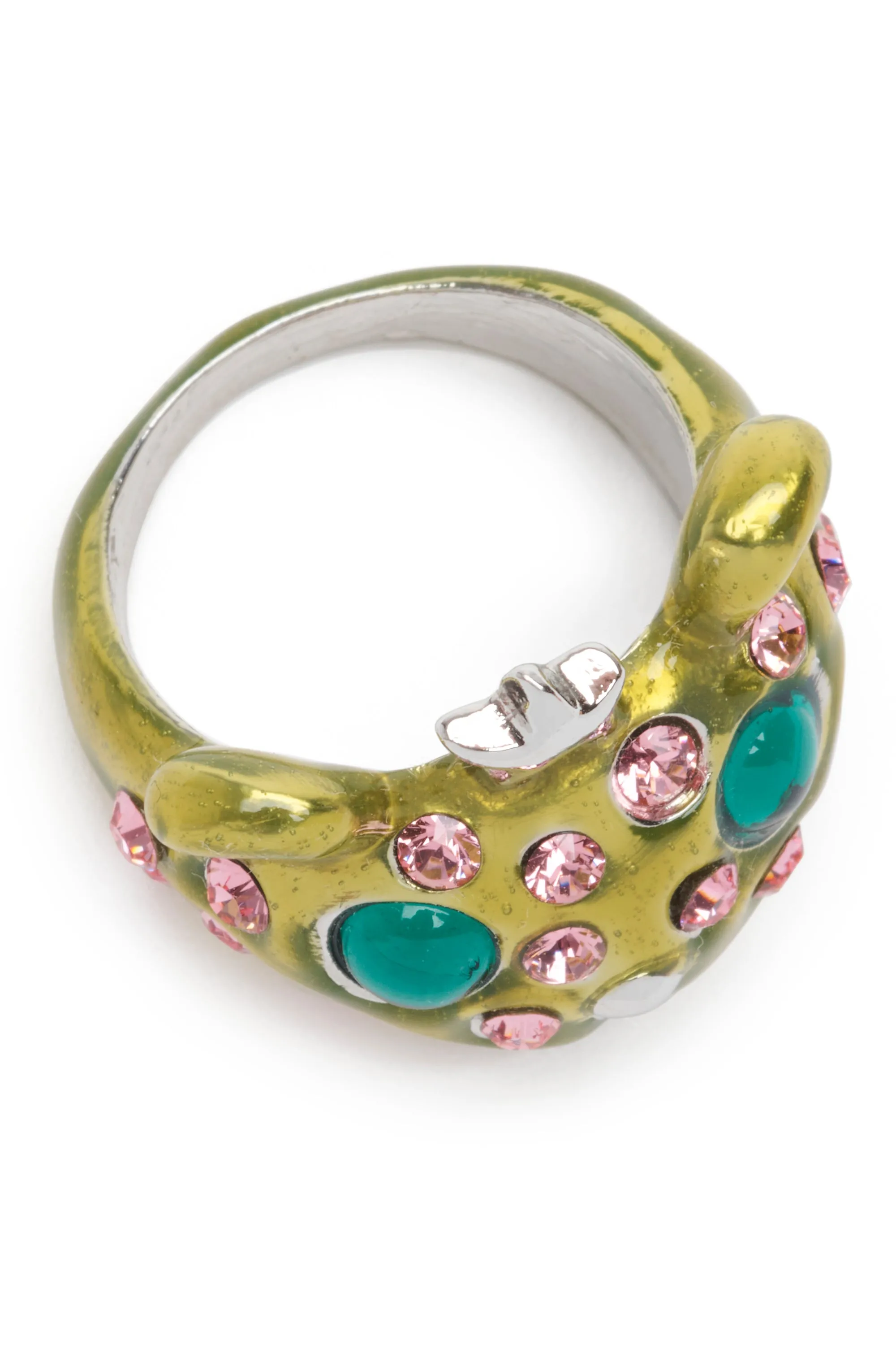 LIME PINK FRECKLES PRINCESS BEAR RING sold by Collina Strada product image thumbnail 3
