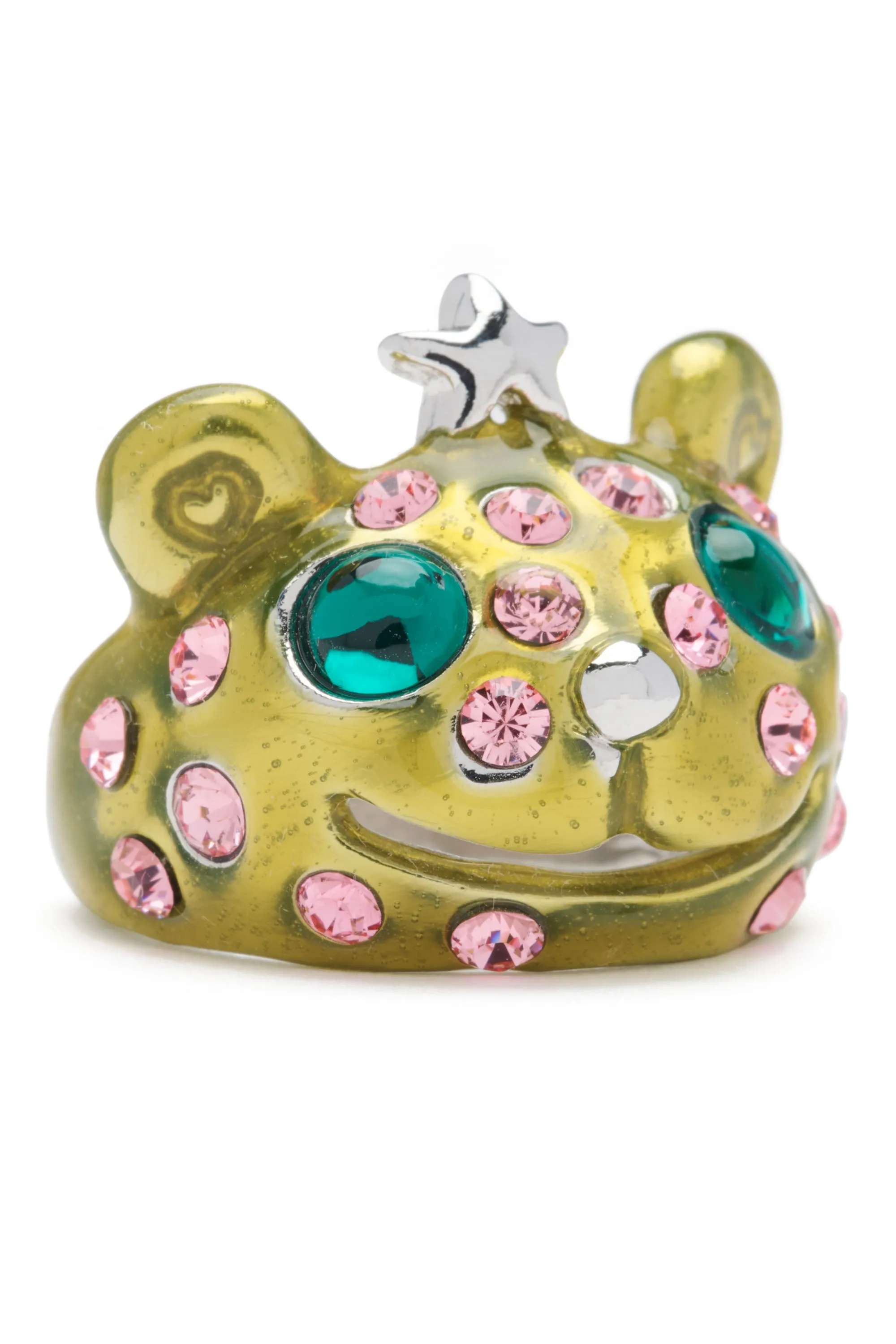 LIME PINK FRECKLES PRINCESS BEAR RING sold by Collina Strada product image thumbnail 2