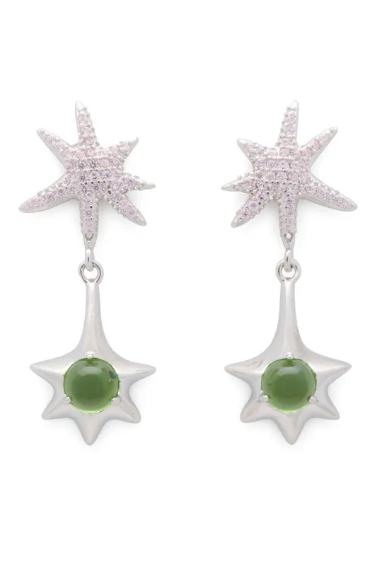 PINK APPLE STAR DROP EARRING made by Collina Strada