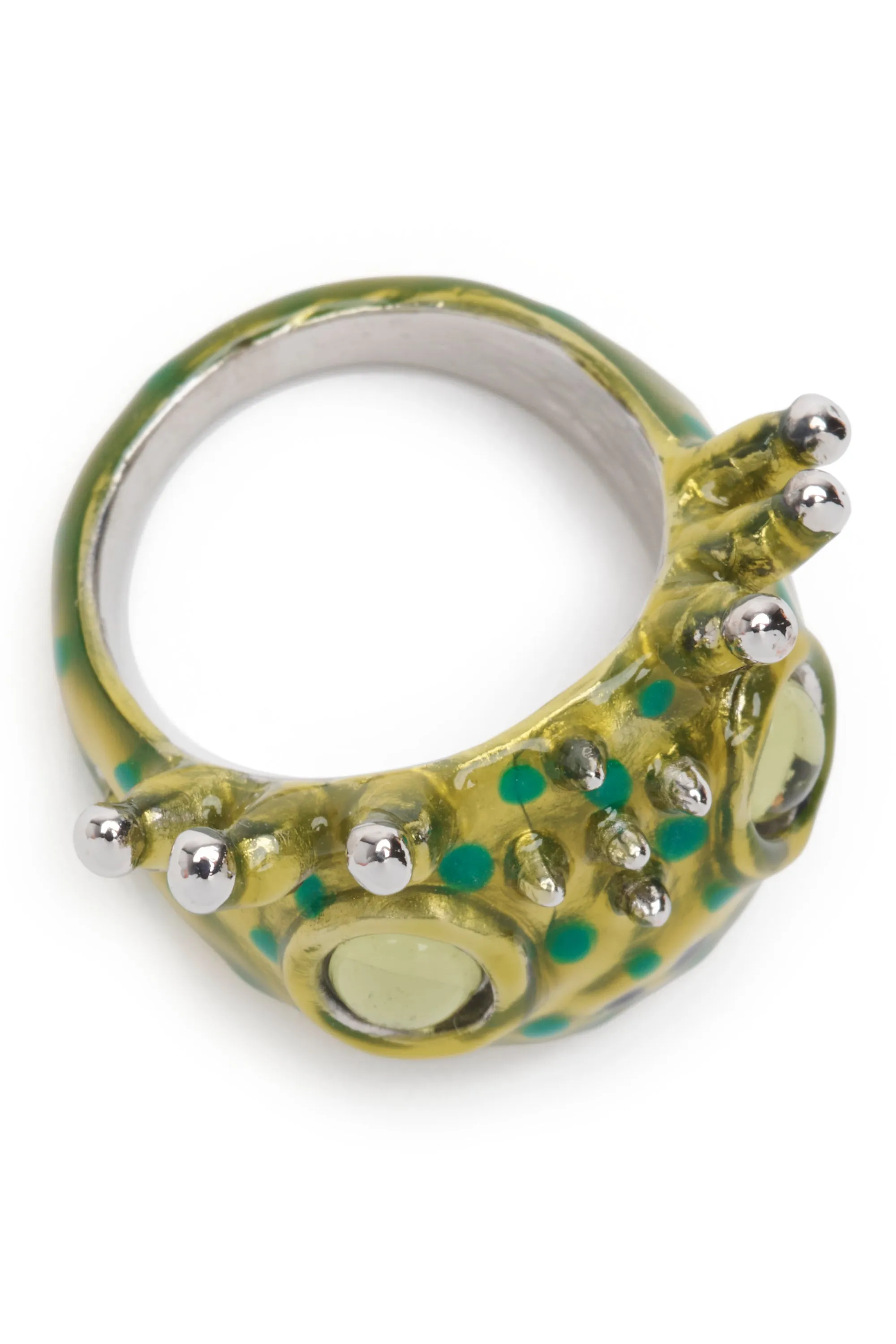 LIME DOTS AXOLOTL RING sold by Collina Strada product image thumbnail 3