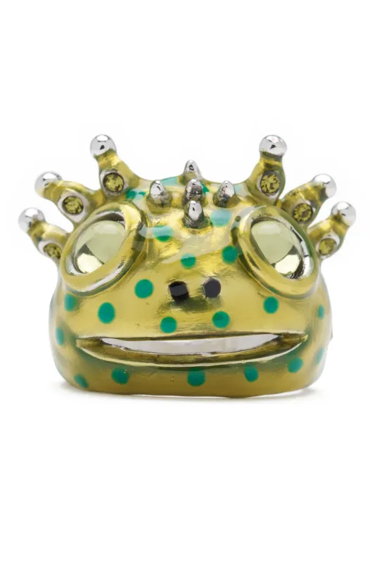 LIME DOTS AXOLOTL RING made by Collina Strada