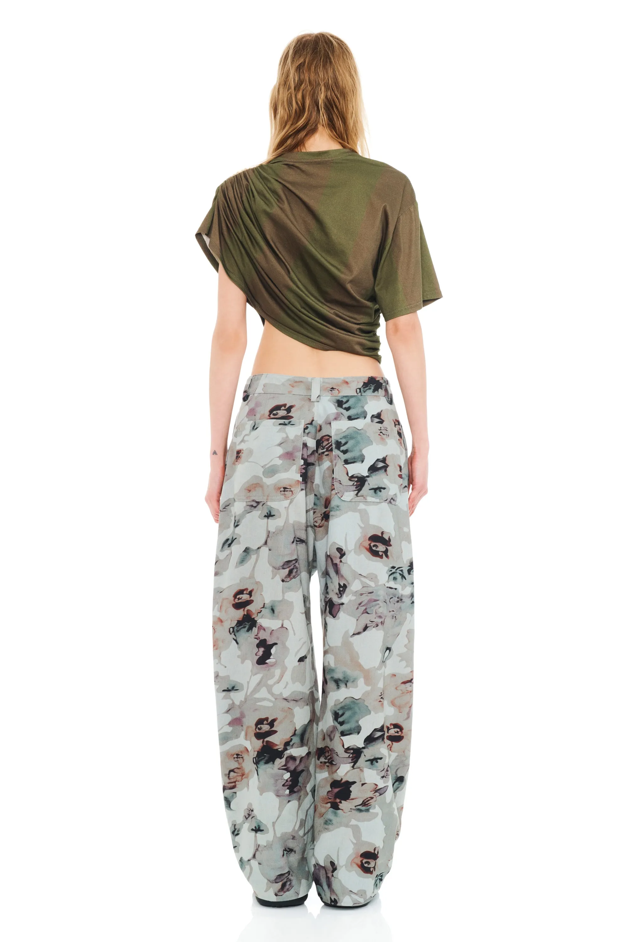 BEIGE WATERCOLOR ROSES CATCHFLY PANT sold by Collina Strada product image thumbnail 5